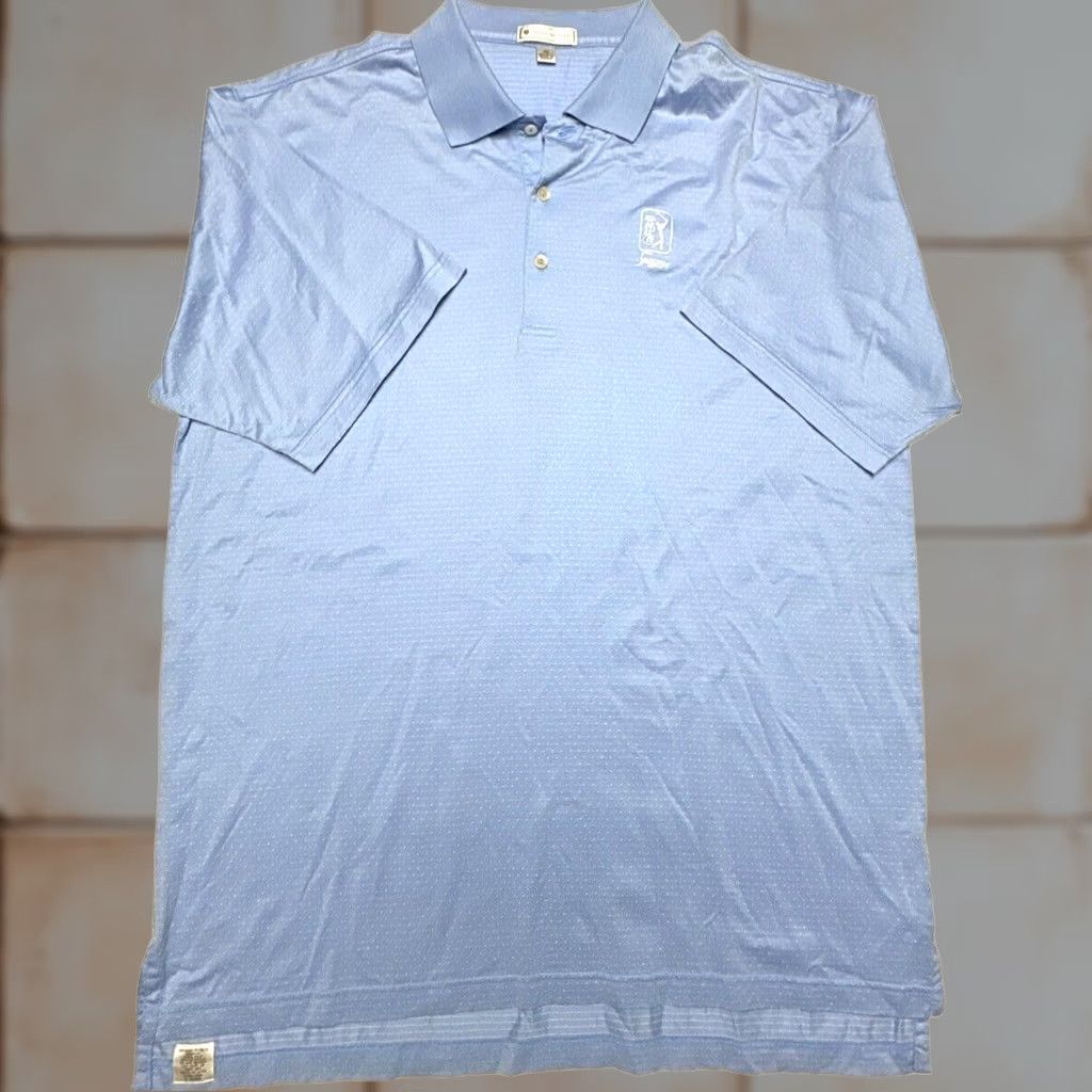Peter Millar Peter Millar Polo Shirt Men XLT The Players Championship TPC Sawgrass Summer Comfort Geometric Blue Size US XL / EU 56 / 4 - 1 Thumbnail