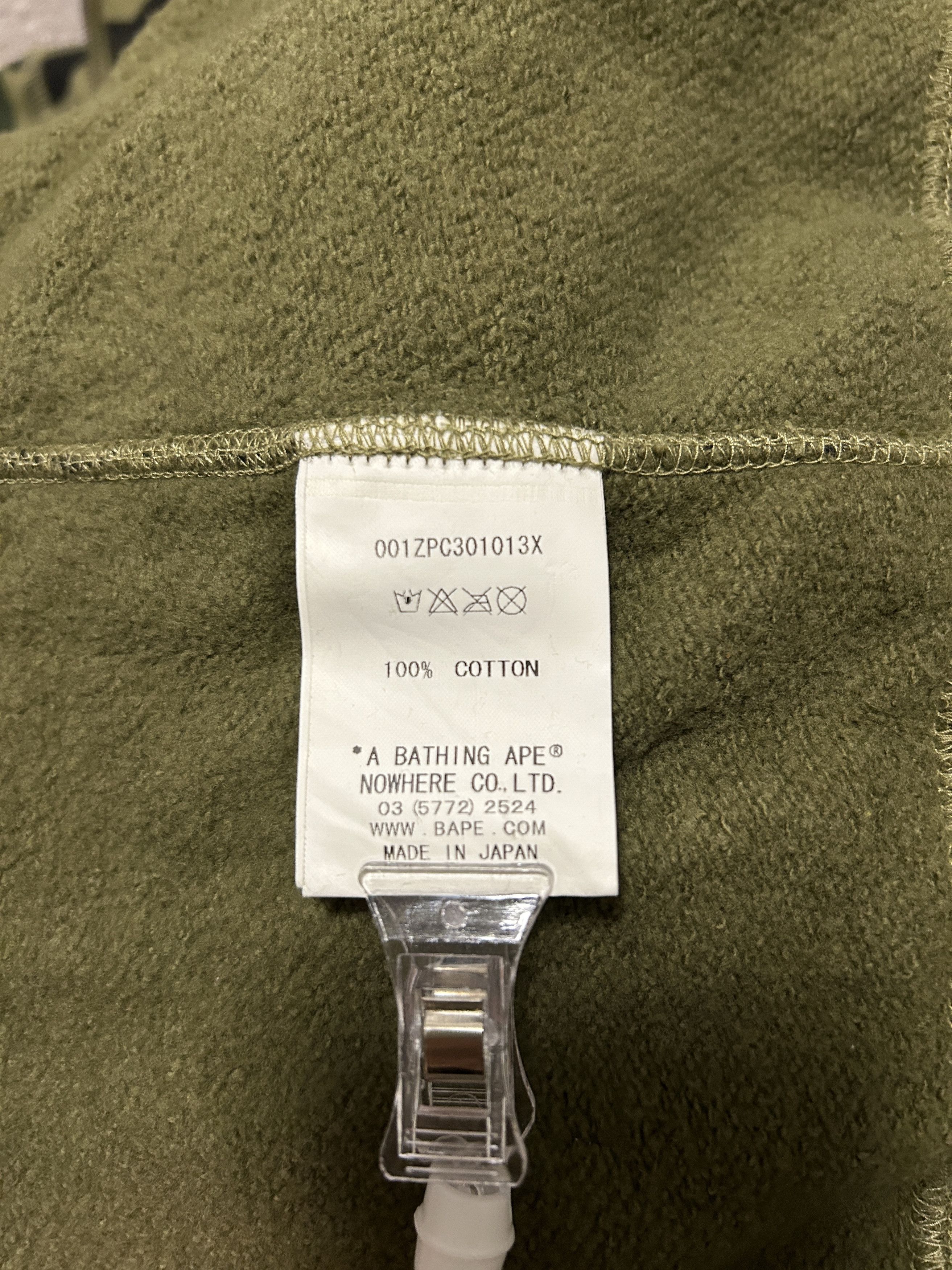Bape Bape 1st Camo Green Spell Out Full Zip Hoodie Size US S / EU 44-46 / 1 - 10 Thumbnail
