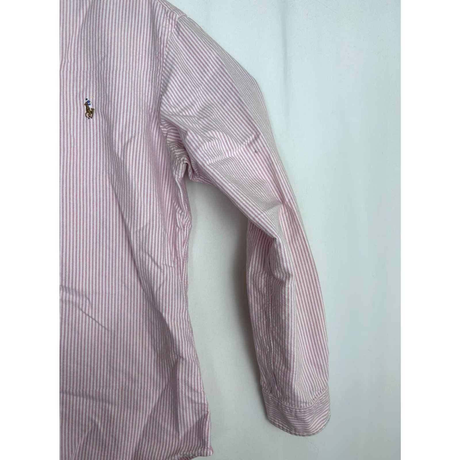 Ralph Lauren Ralph Lauren Mens Custom Fit Long Sleeve Button-Down Pink Striped Shirt M Multicolor Womens? Size US M / EU 48-50 / 2 - 7 Thumbnail