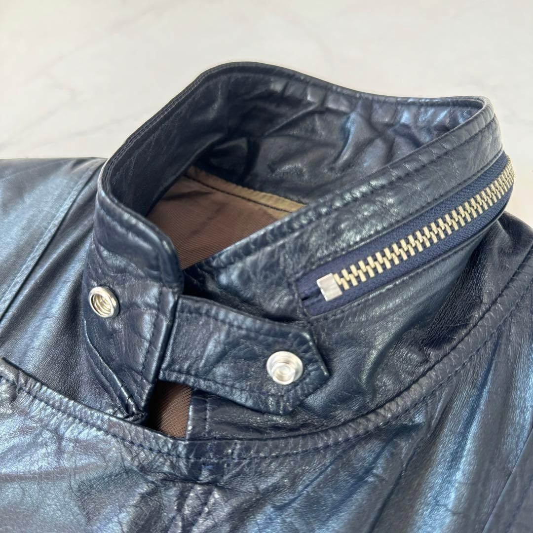 Undercover 07SS navy cow leather jacket 2 Size US M / EU 48-50 / 2 - 8 Thumbnail