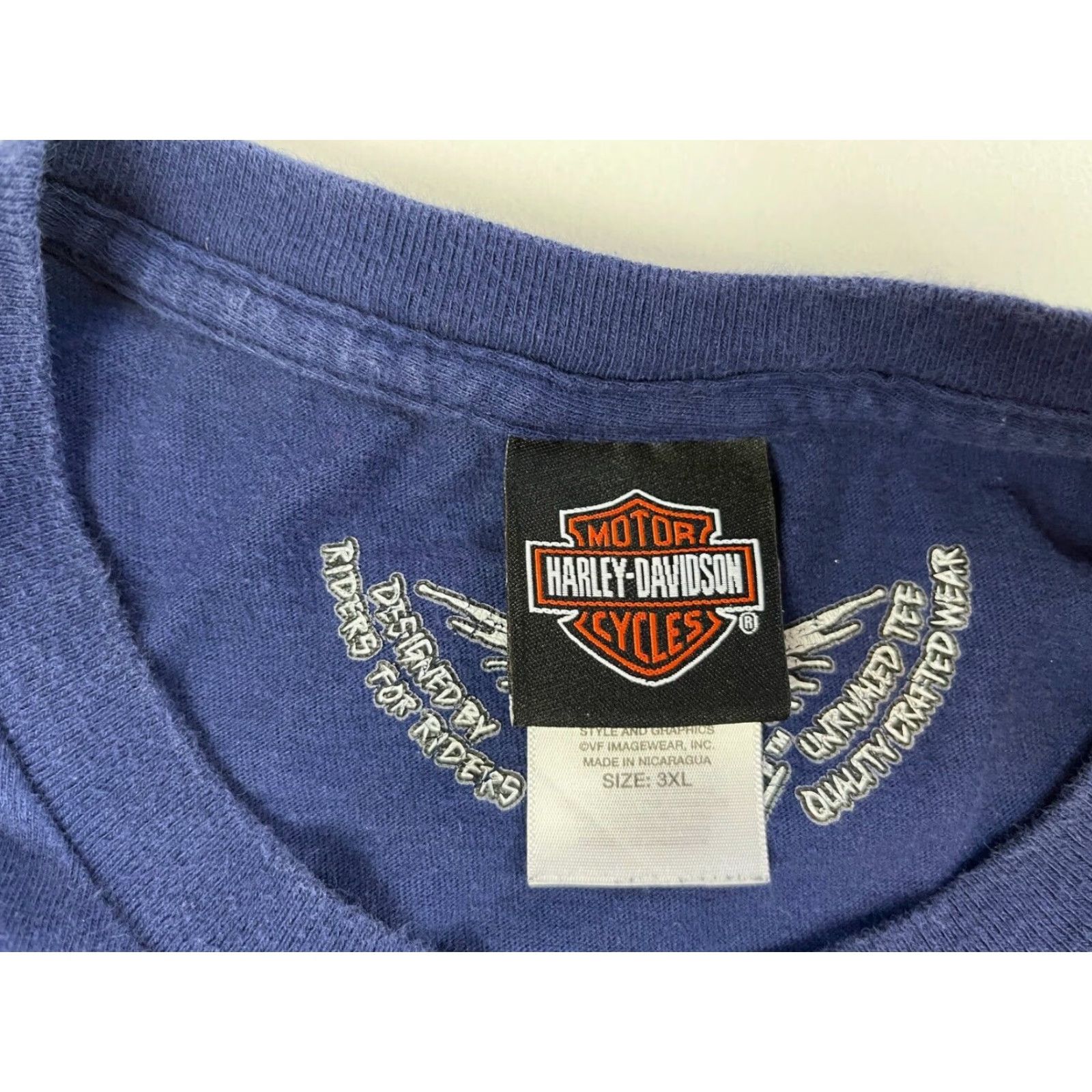 Harley Davidson Harley-Davidson Men's T-Shirt Shirt Short Sleeve Crew Navy Blue 3XL Double-Sided 2016 Orlando, FL Size US XXL / EU 58 / 5 - 6 Thumbnail