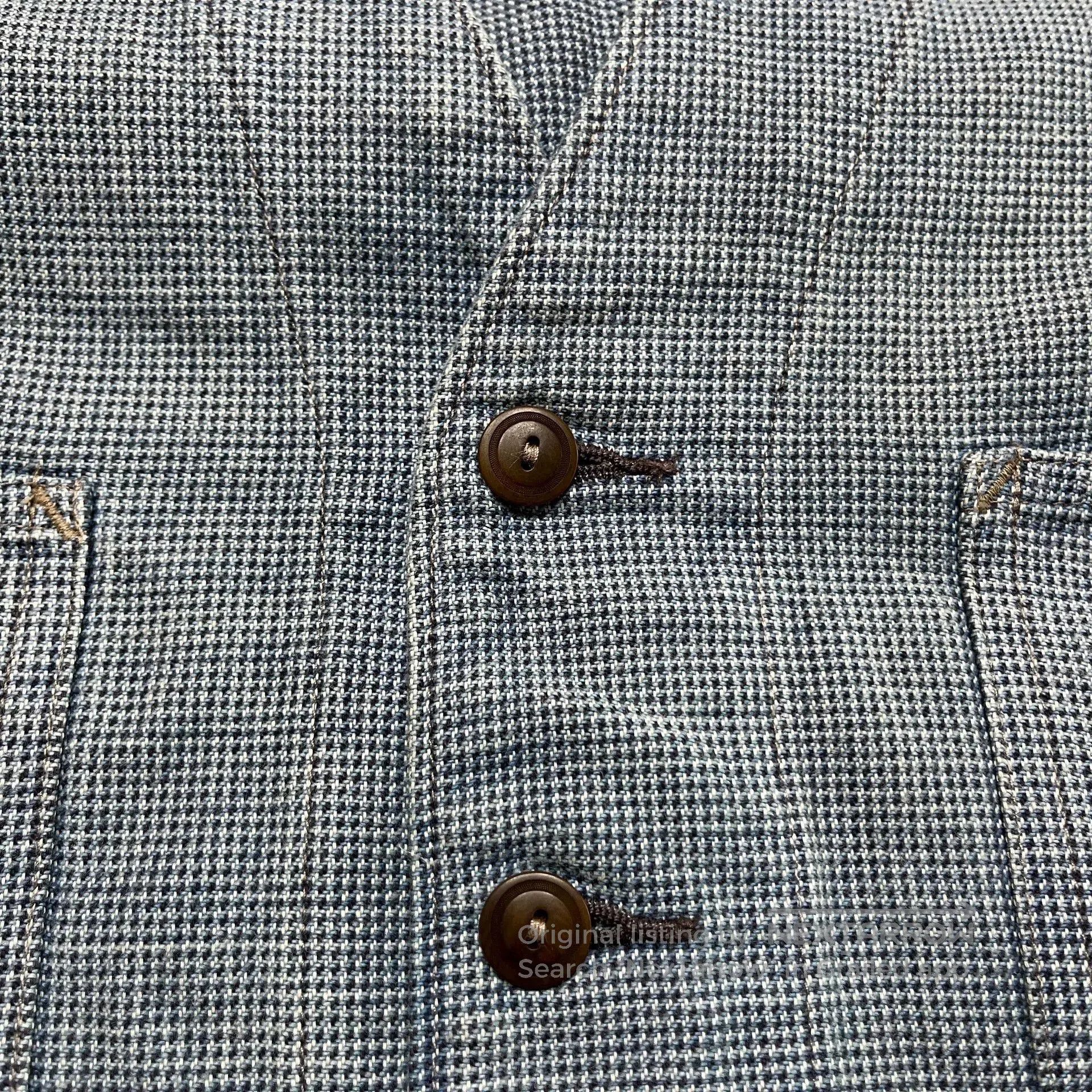 RRL Ralph Lauren RRL Blue Houndstooth Vest. Size US M / EU 48-50 / 2 - 4 Thumbnail