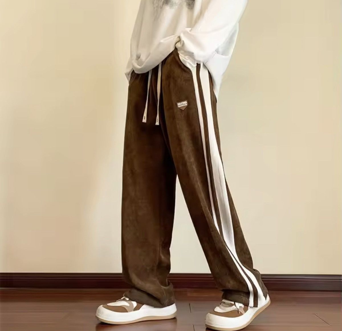 Japanese Brand Casual Pants Loose Color Blo Striped Wide Leg Sweatpant Size US 31 - 4 Thumbnail