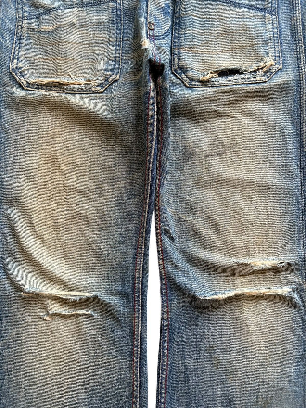 Diesel Vintage Diesel Mud Wash Distressed Loose Baggy Jeans Size US 31 - 5 Thumbnail