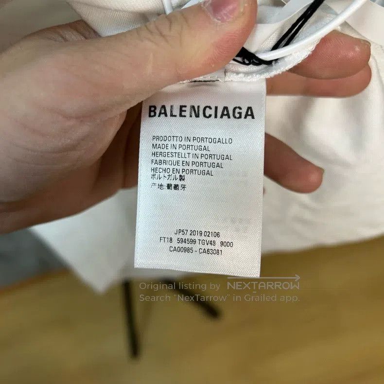 Balenciaga Balenciaga White Embroidered Crown Wheat Printed Short Sle Size US S / EU 44-46 / 1 - 4 Thumbnail