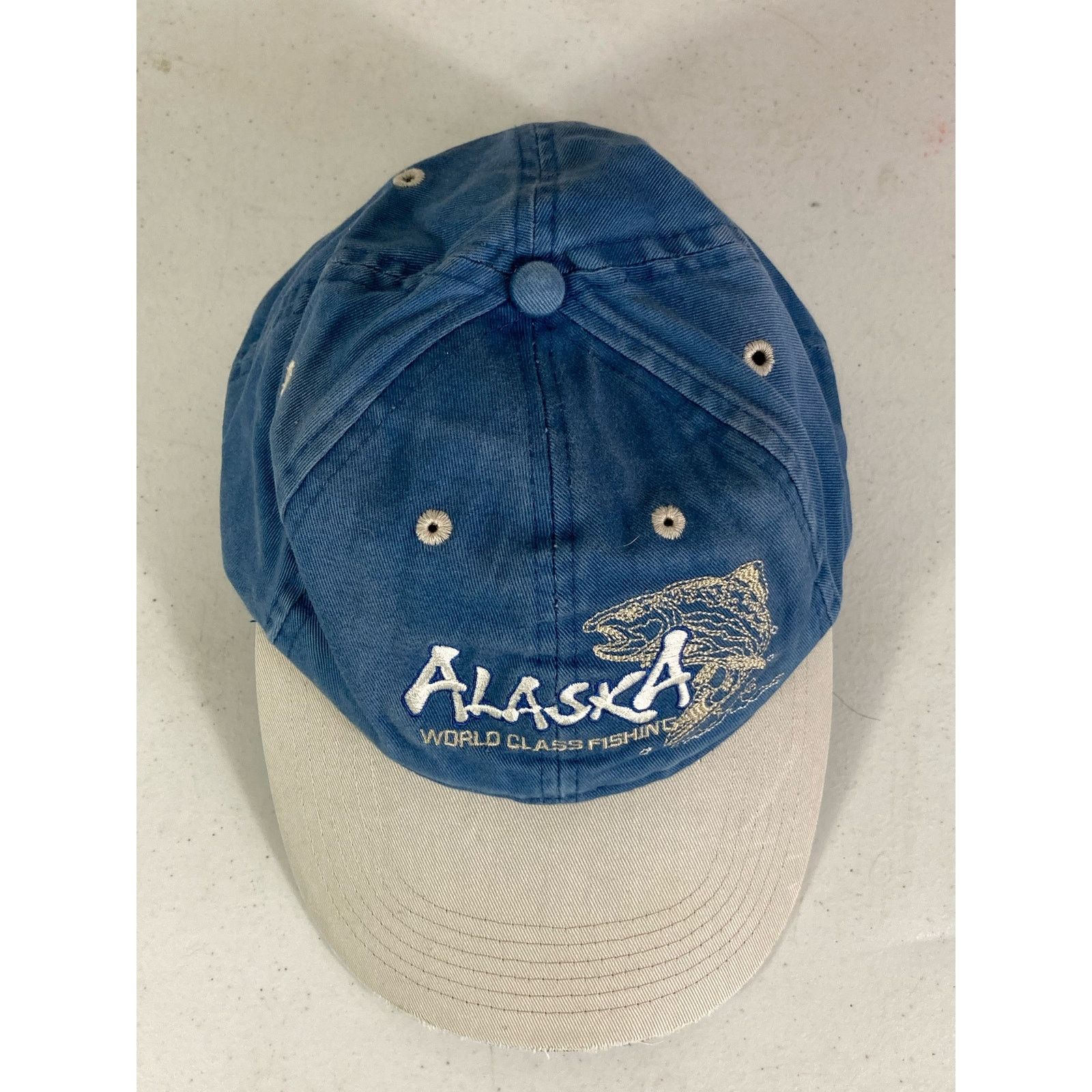 Other Vintage Alaska World Class Fishing Hat Blue Strapback Size ONE SIZE - 9 Thumbnail