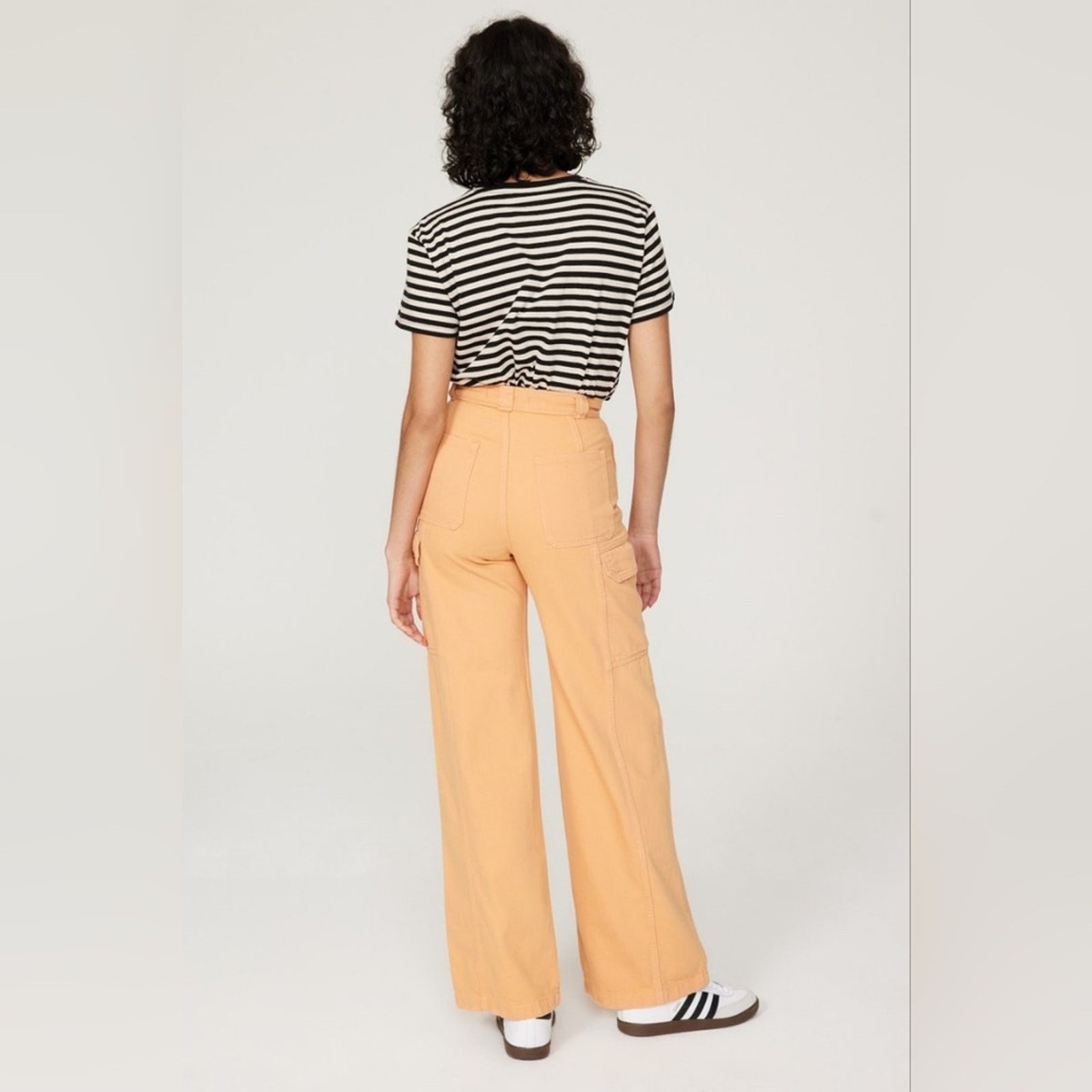 Hudson RTR sz 27 / 4 Hudson Orange Cargo Pants high rise creamsicle Size 27" / US 4 / IT 40 - 3 Thumbnail