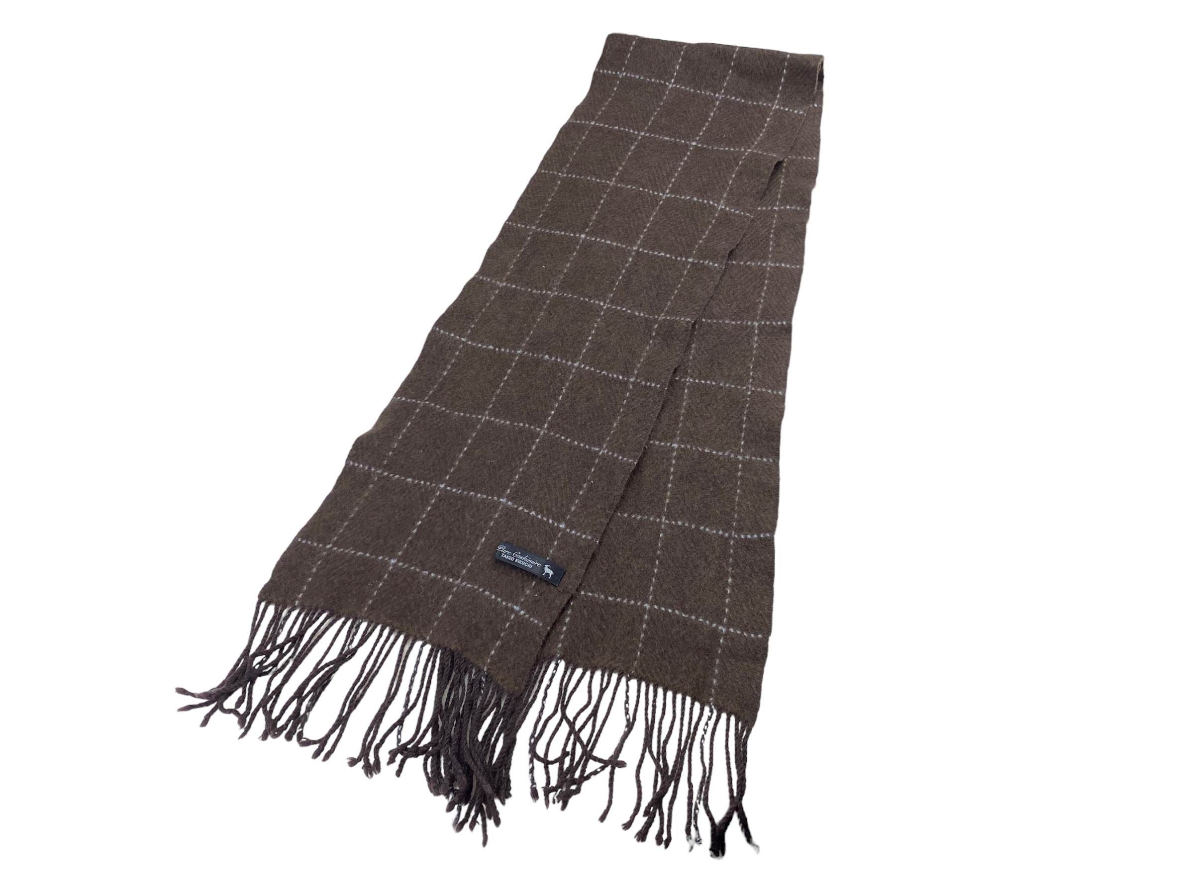 Takeo Kikuchi Vintage Takeo Kikuchi Pure Cashmere Checkered Scarf Luxury Size ONE SIZE - 2 Thumbnail