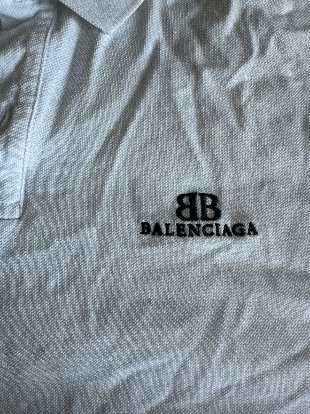 Balenciaga BALENCIAGA OVERSIZED BB LOGO POLO SHIRT – WHITE – SIZE 3 Size US L / EU 52-54 / 3 - 5 Thumbnail