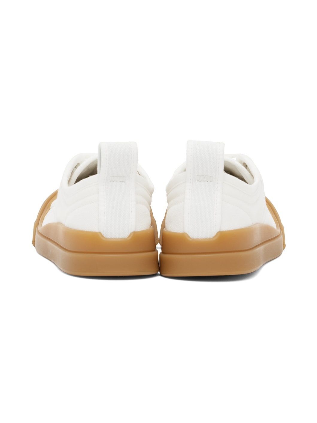 Bottega Veneta o1bcso1str0725 Vulcan Sneakers in White/Brown Size US 8 / IT 38 - 2 Thumbnail