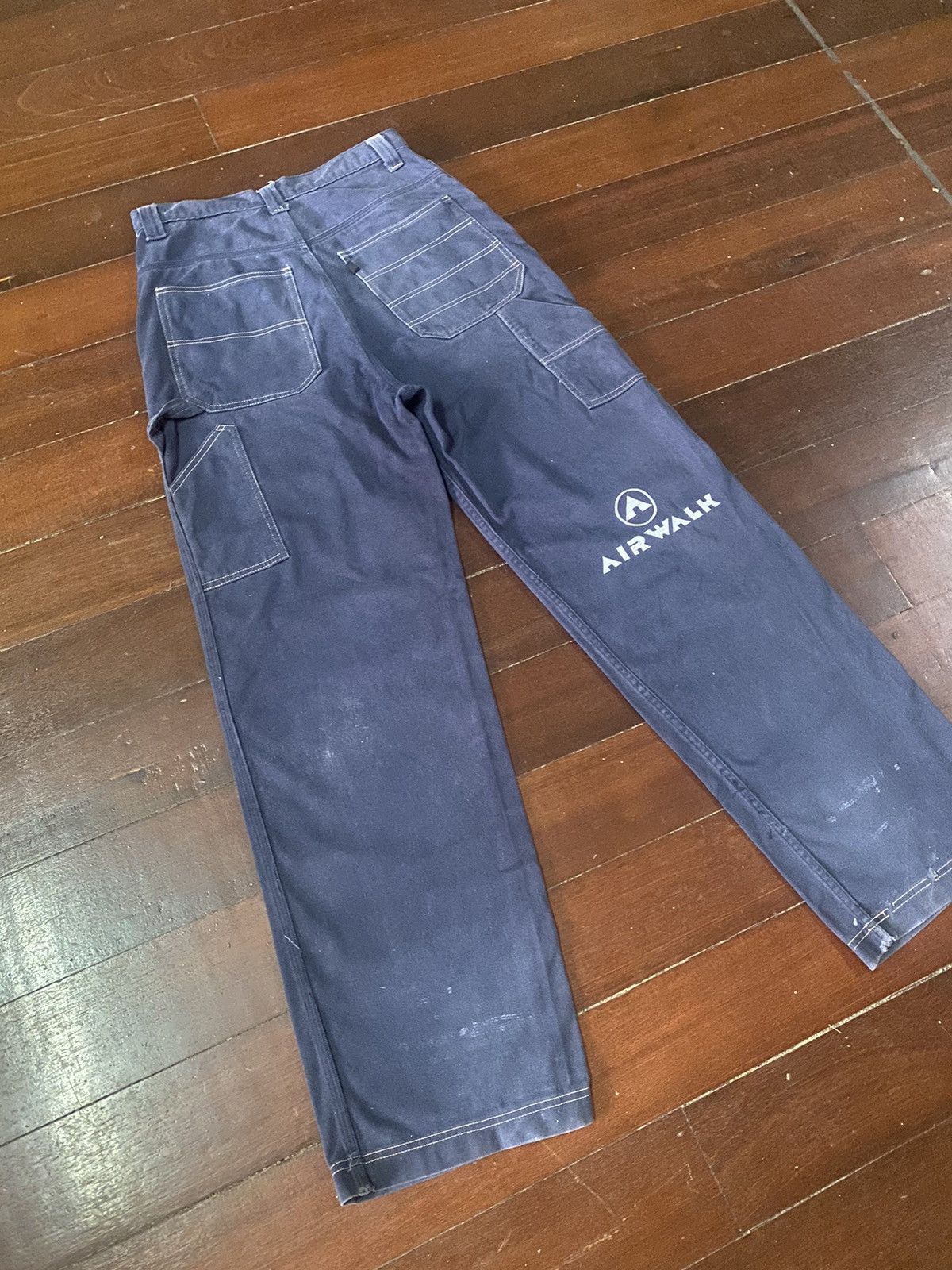 Powell Peralta FIRE 🔥VINTAGE 80s AIRWALK SKATE carpenter workwear skater B1 Size US 33 - 2 Thumbnail