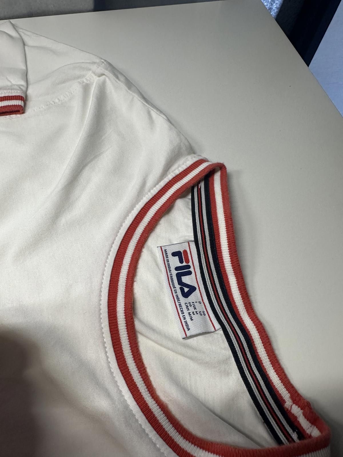 Fila Fila Classic Ringer T-Shirt - White with Red Trim Size US M / EU 48-50 / 2 - 6 Thumbnail