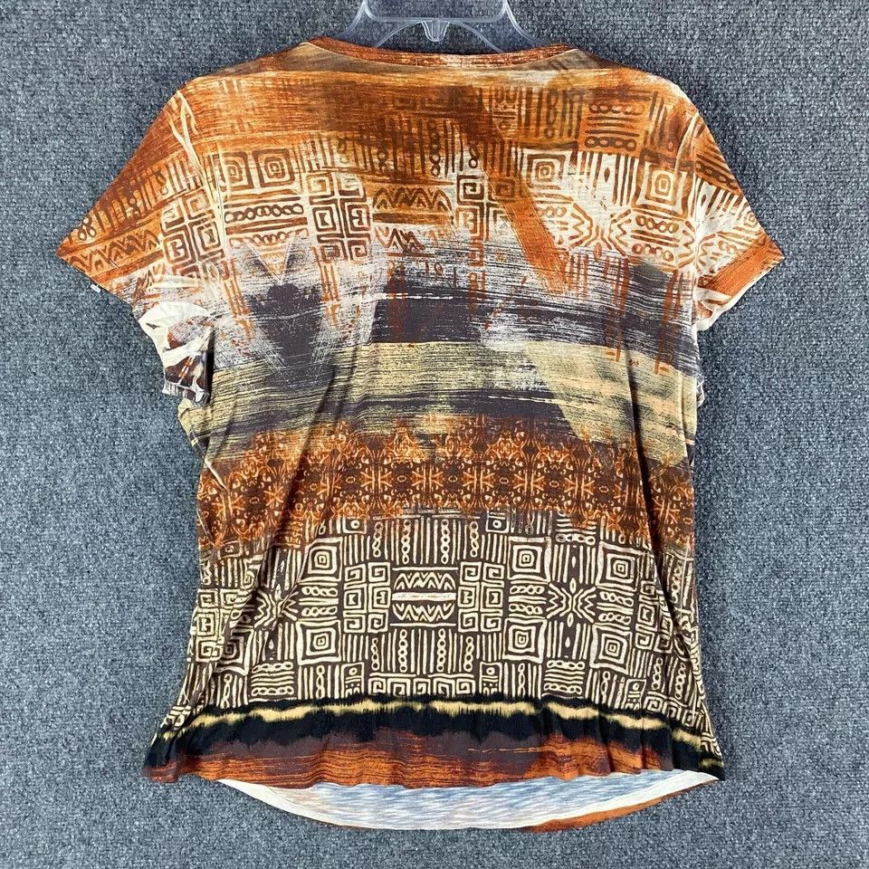 Chicos Chico's Top Women's Size 3 Half Sleeve 100% Polyester Adults Size ONE SIZE - 6 Thumbnail