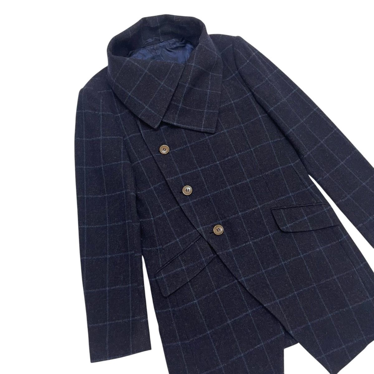 Vivienne Westwood 🔥Vivienne Westwood Man Plaids Mint Collar Wool Coat Size US S / EU 44-46 / 1 - 6 Thumbnail
