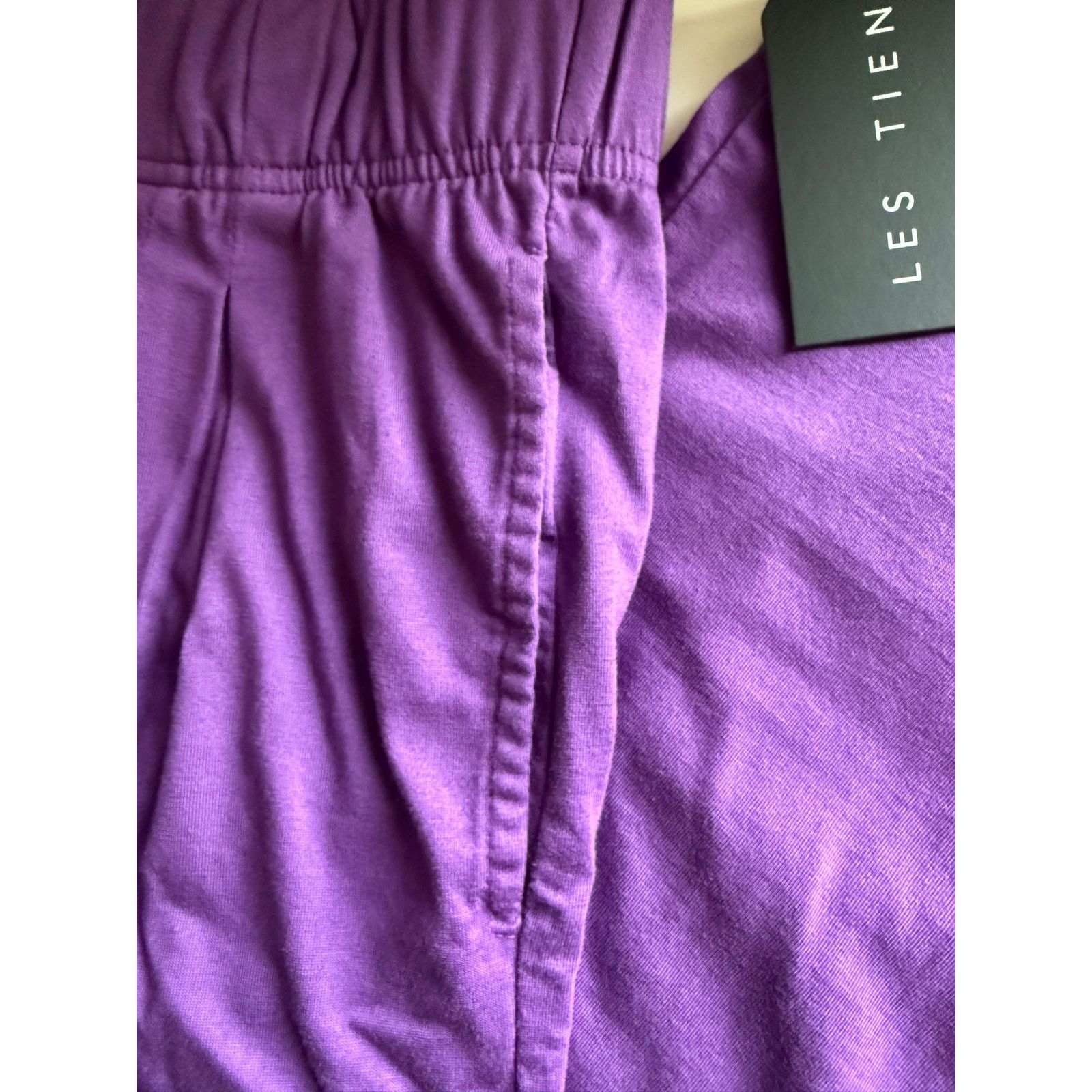 Les Tien $190 New Les Tien Purple Pleat Wide Leg Pants - XS Size 25" / US 0 / IT 36 - 4 Thumbnail