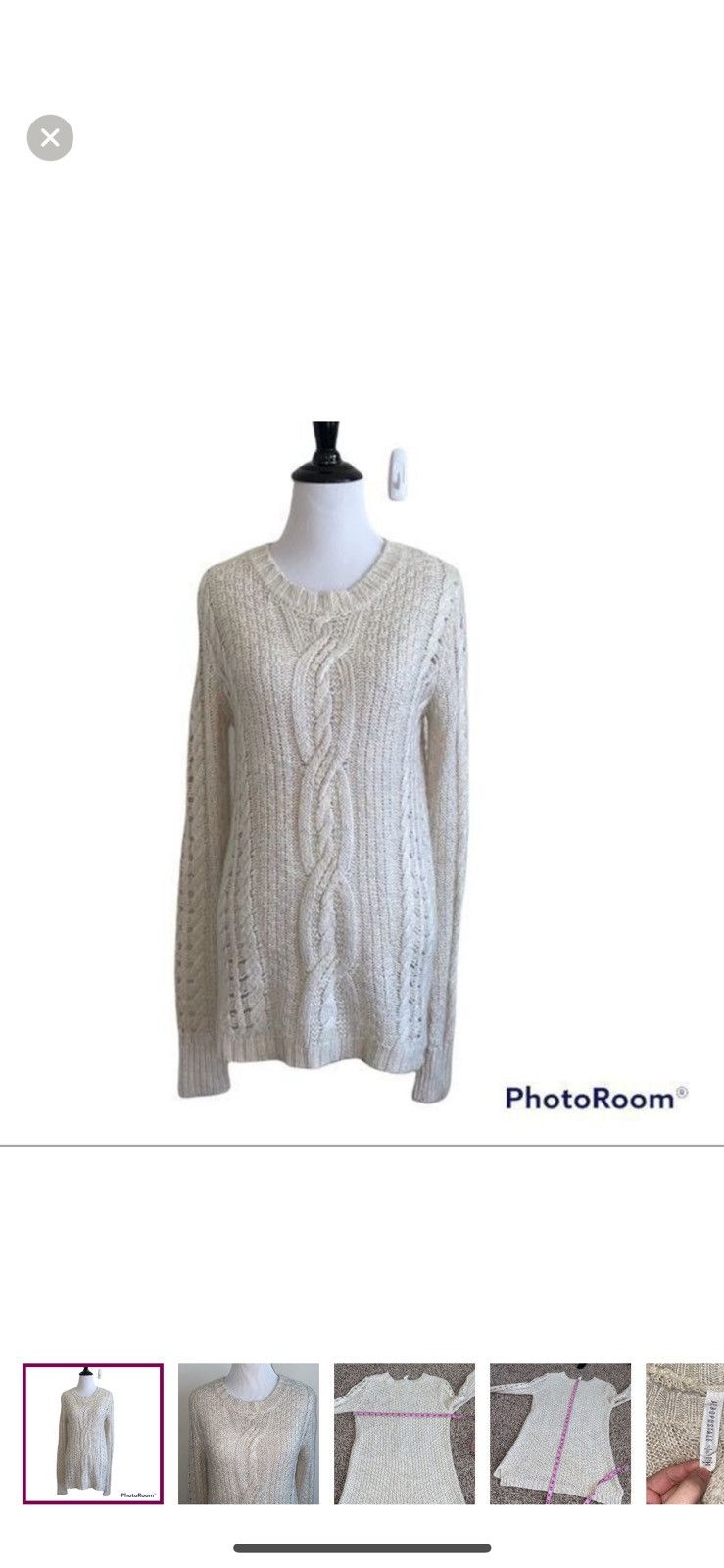 Aeropostale Aeropostale small cream crewneck sweater Size S / US 4 / IT 40 - 1 Thumbnail
