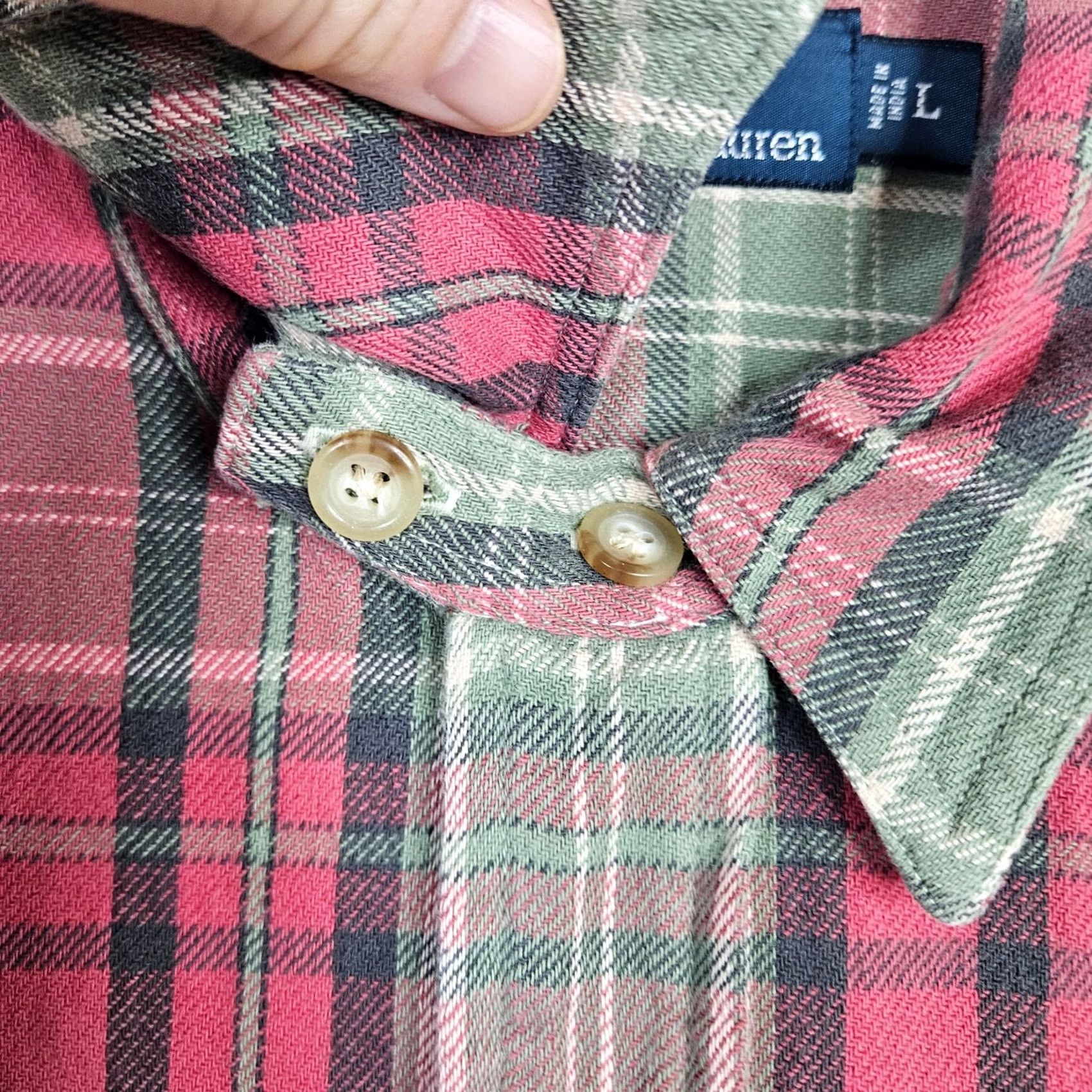 Polo Ralph Lauren Polo Ralph Lauren Shirt Button-Up Plaid Multicolor Cotton Long Sleeve Size L Mens Size US L / EU 52-54 / 3 - 3 Thumbnail