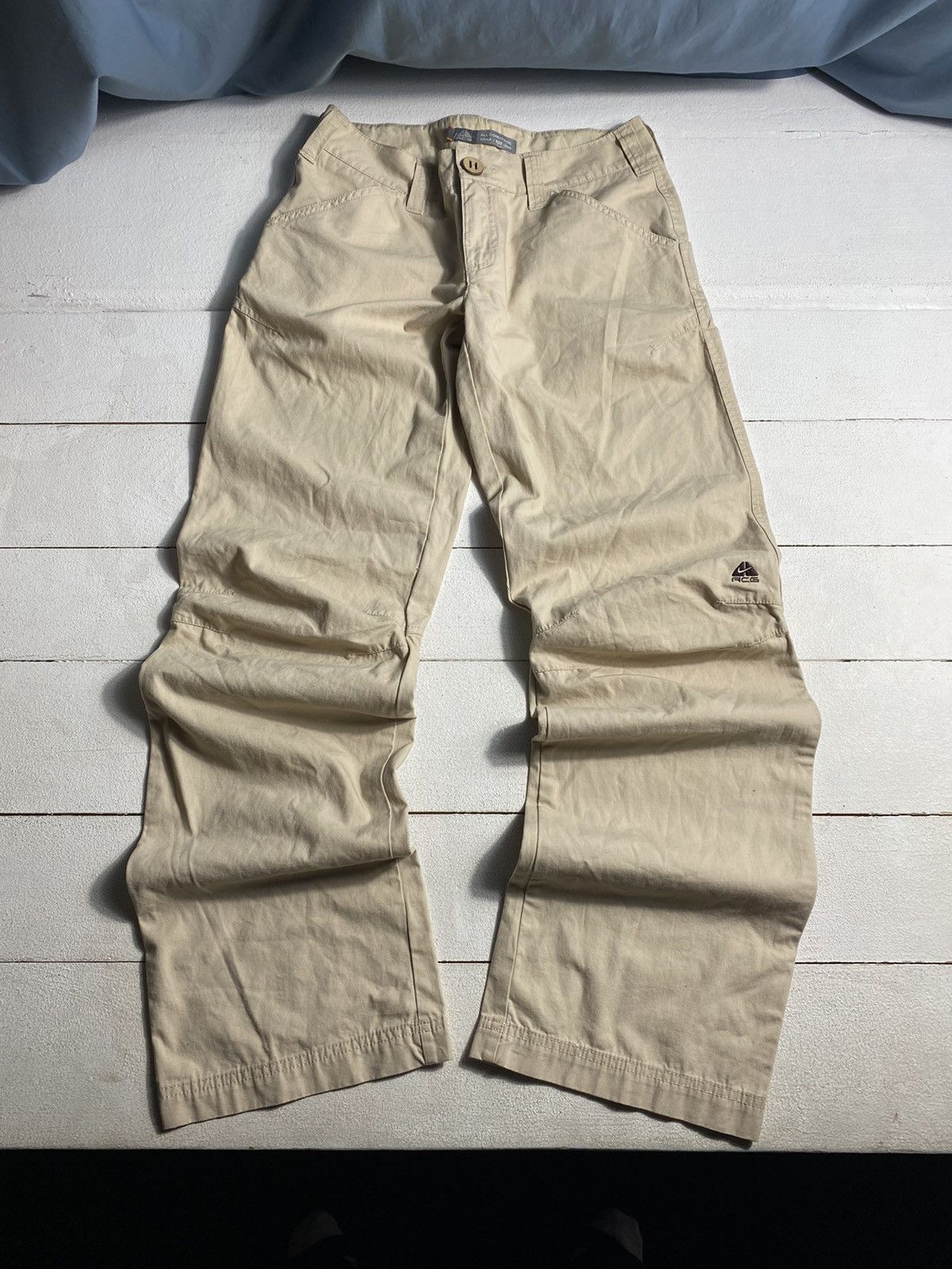 Nike ACG × Vintage 90s🔥NIKE ACG FLARE RELAXED FIT WOMENS GORPCORE Y2K PANTS Size 27" / US 4 / IT 40 - 1 Thumbnail