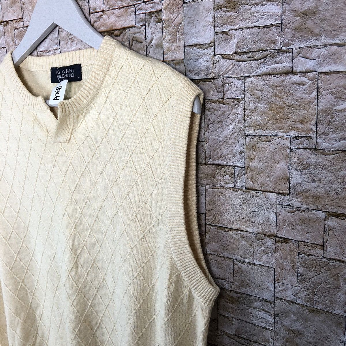 Homespun Knitwear Gianni Valentino Brown Vest #A268 Size US M / EU 48-50 / 2 - 11 Thumbnail