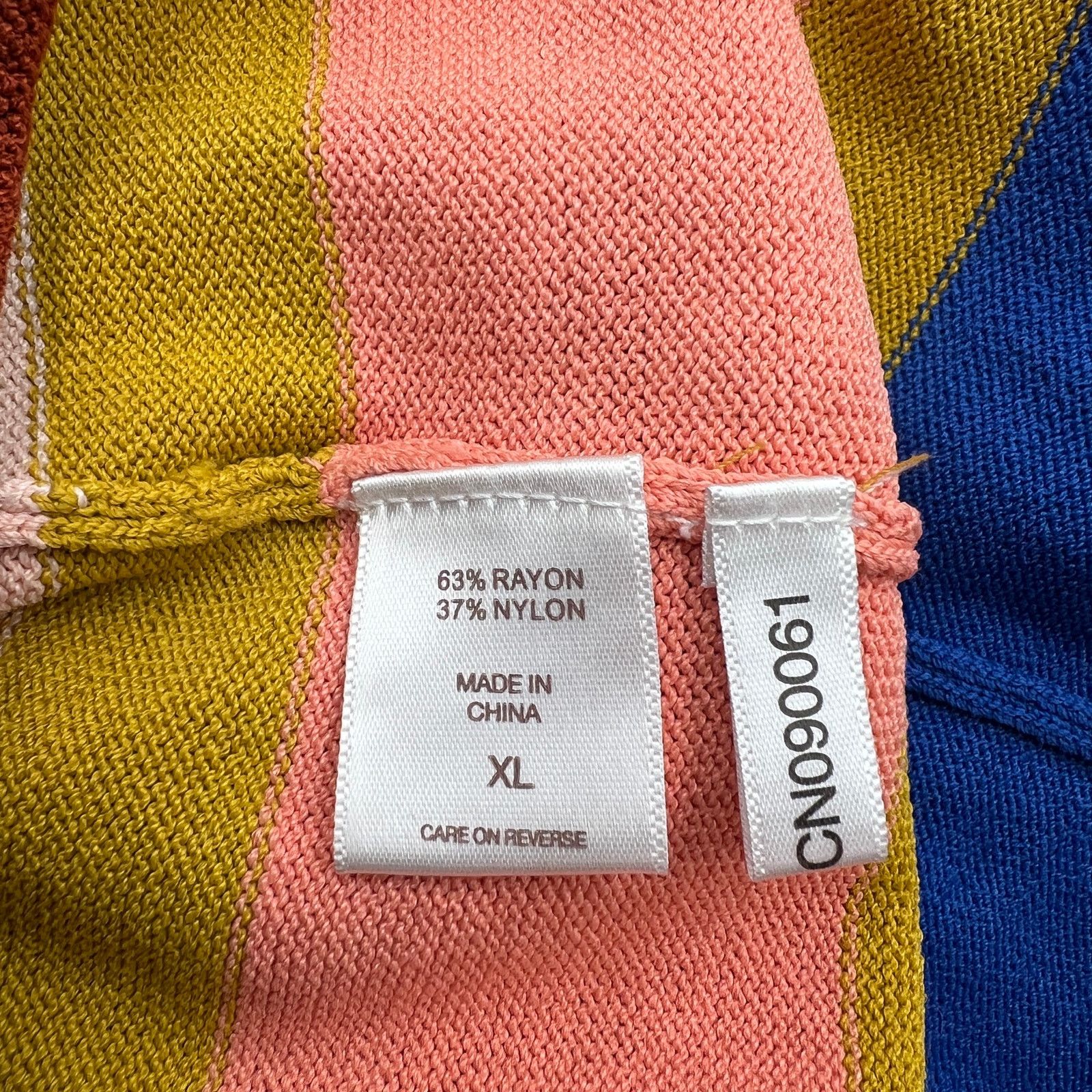 Other Eva Mendes Yellow Knit Midi Dress Size XL / US 12-14 / IT 48-50 - 6 Thumbnail