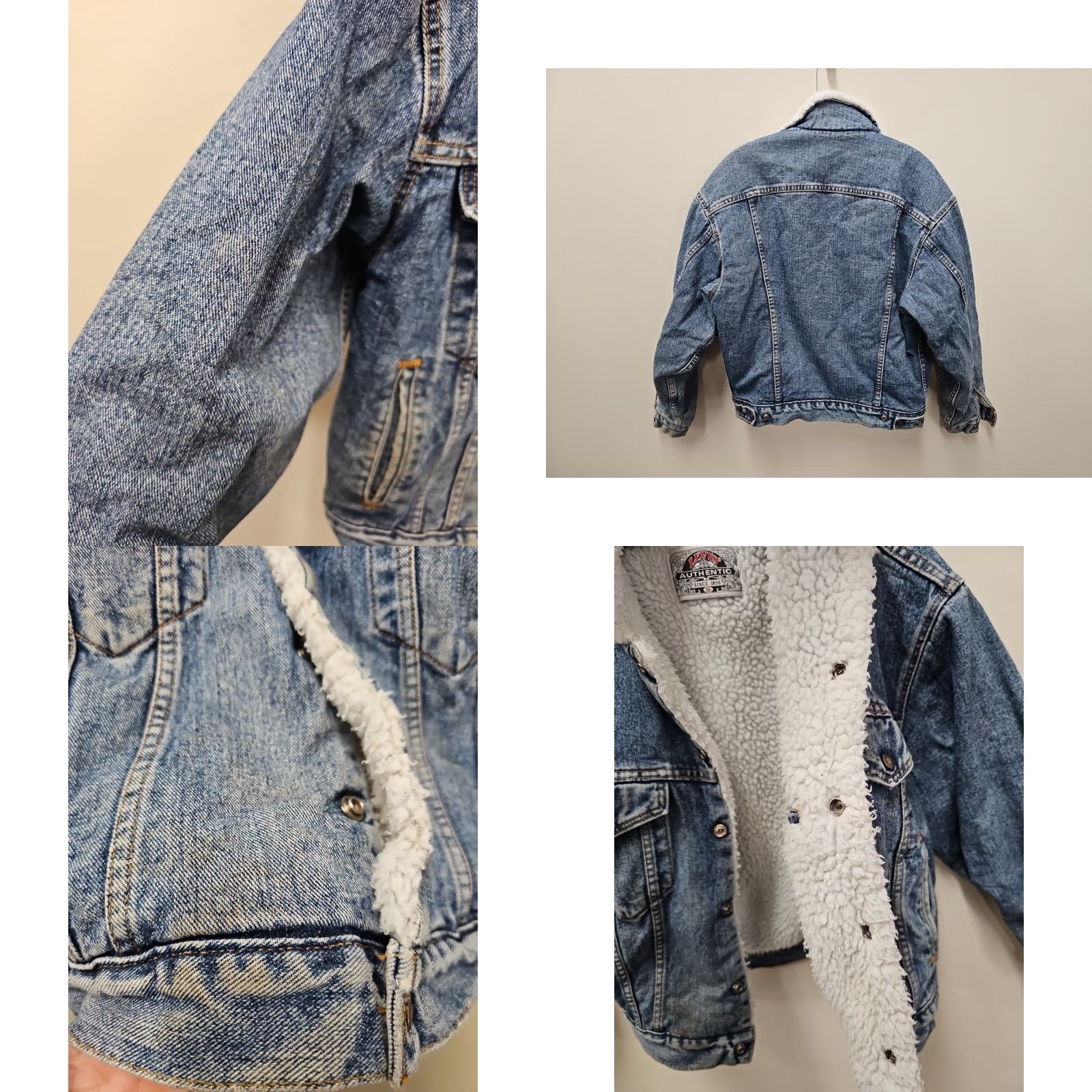 Levi's VINTAGE Levi's Denim Trucker Jacket Sherpa Lined Made In USA Sz Small Small Blue 80s 90s USA Mens Denim Jacket Trucker Size US S / EU 44-46 / 1 - 9 Thumbnail