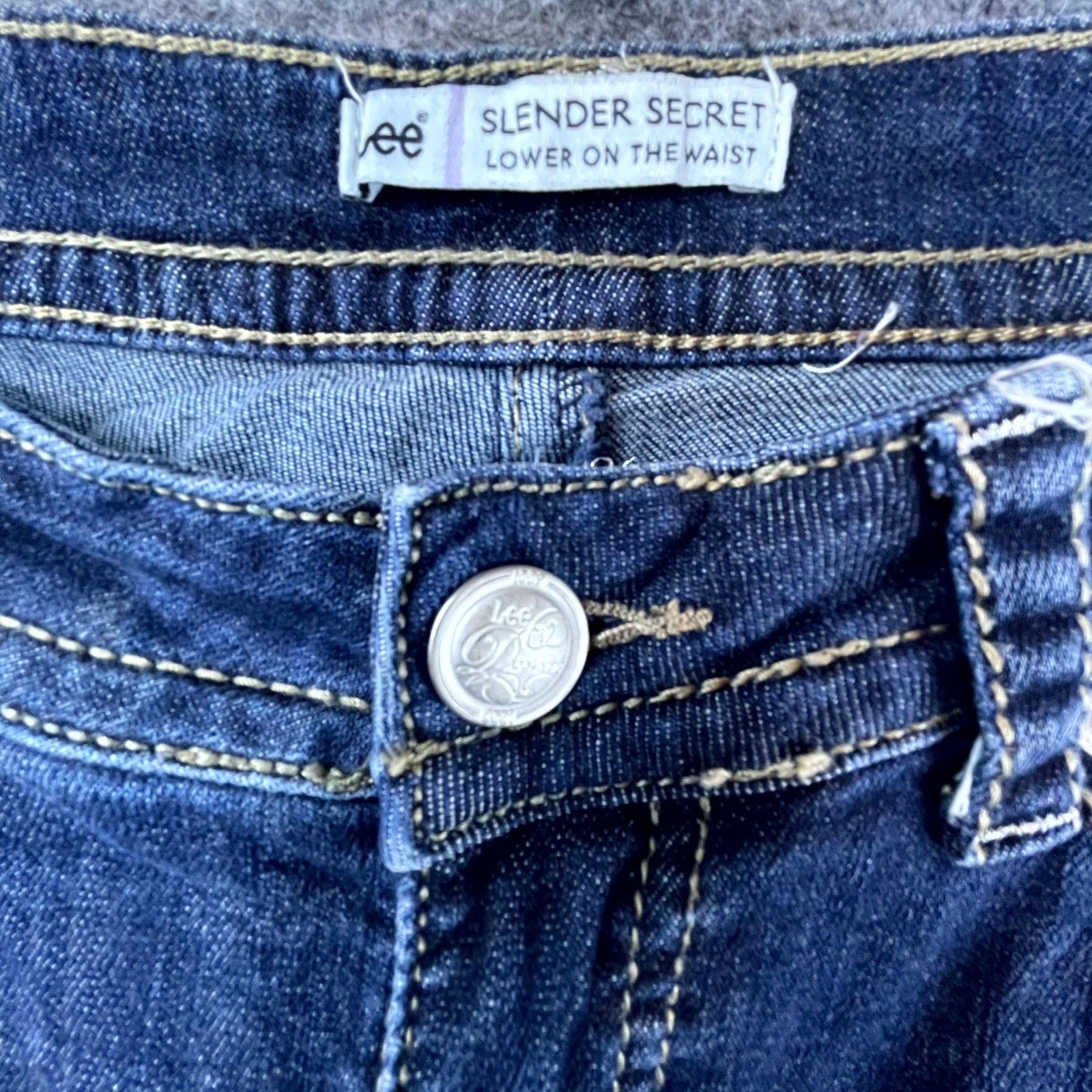 Lee Lee Slender Secret Lower Waist Jeans Womens 8 Y2K Bootcut Size 30" / US 8 / IT 44 - 4 Thumbnail