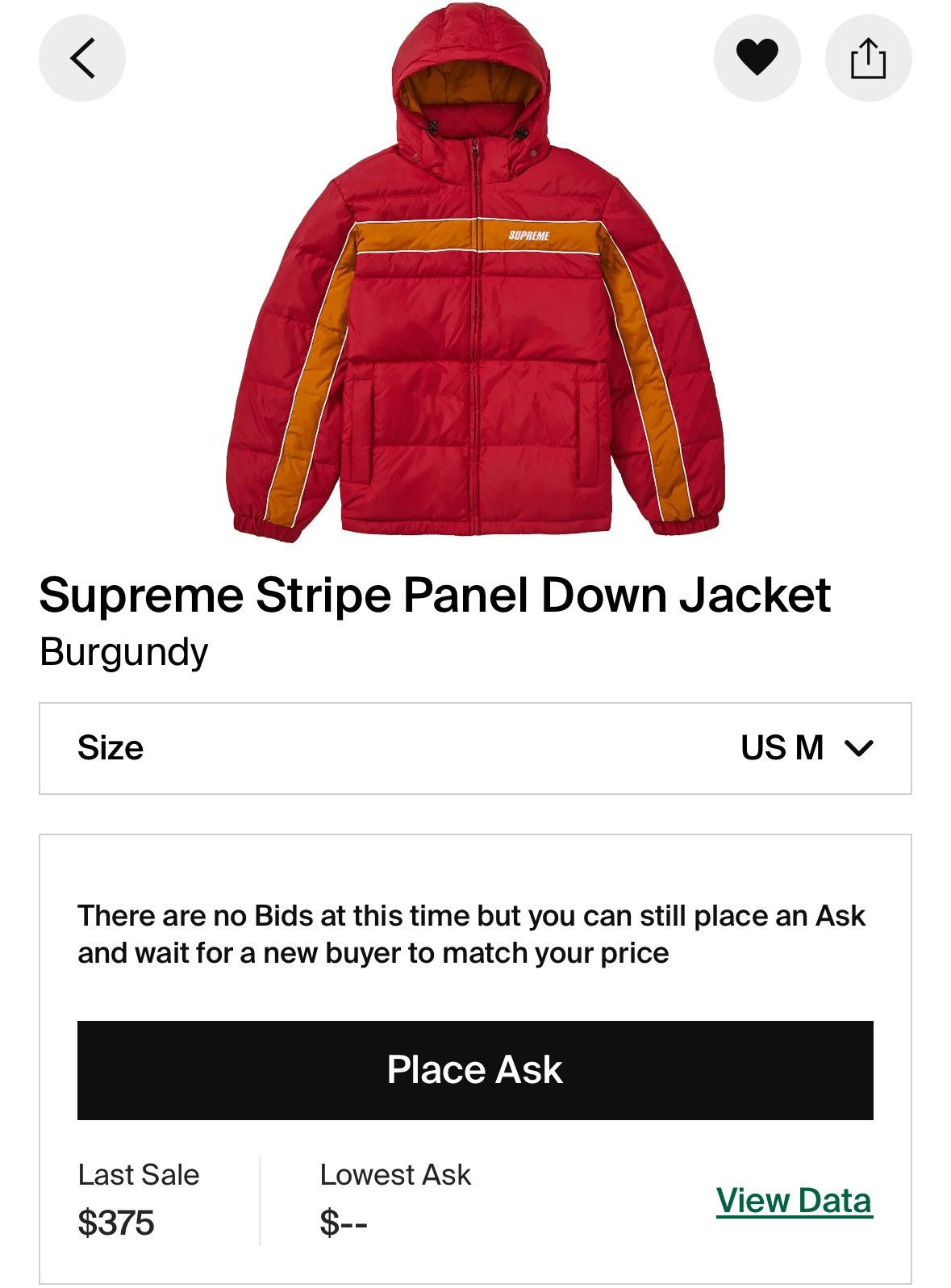 Supreme Supreme Stripe Panel Down Jacket FW18 Size US M / EU 48-50 / 2 - 7 Thumbnail