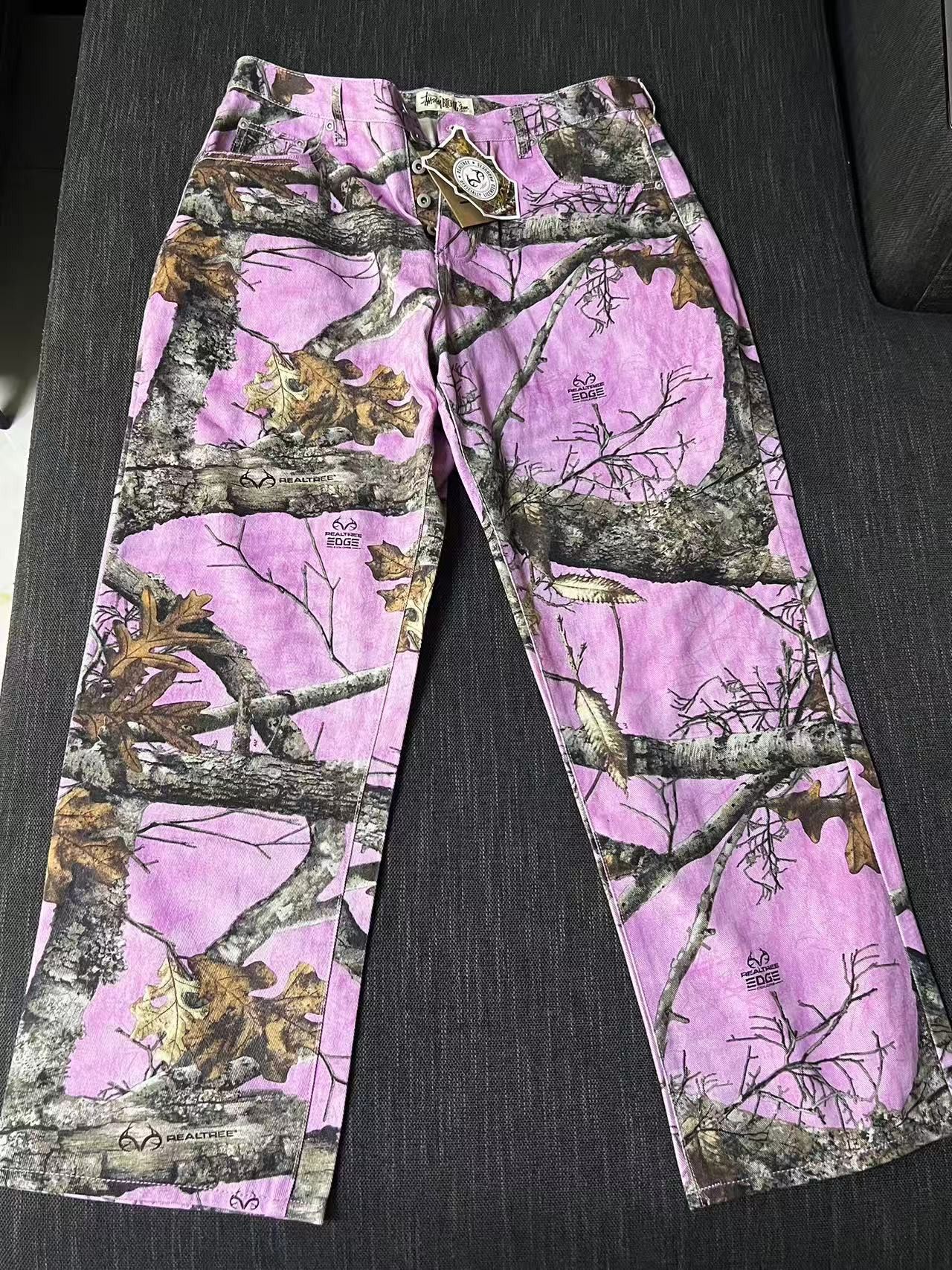 パンツ STUSSY Pink Real-tree Camo Pants BIG OL Stussy Realtree White Tree Camo Big Ol Jeans Size 34 | eBay