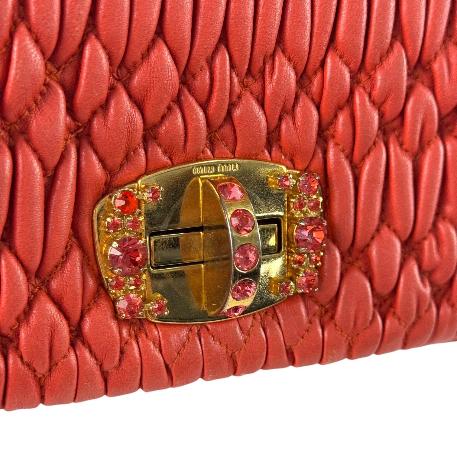 Miu Miu Miu Miu Mattelasse Crystal Flap Bag Size ONE SIZE - 13 Thumbnail