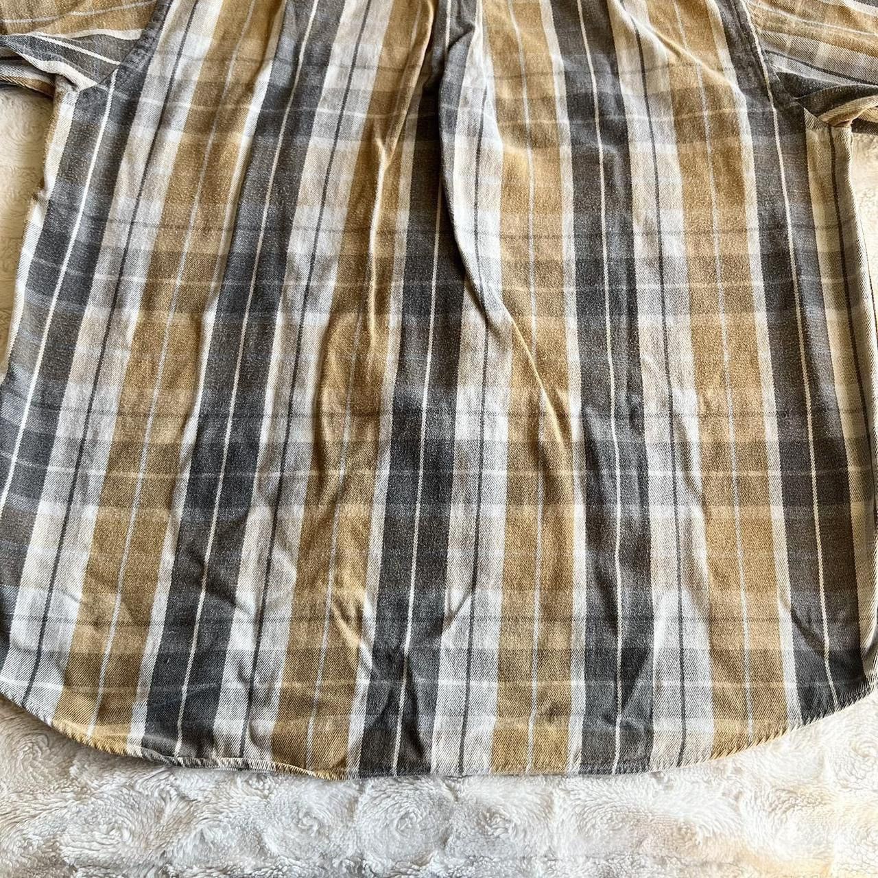 Fieldmaster Vintage Fieldmaster Flannel Shirt Mens XL Yellow Gray Madras Size US XL / EU 56 / 4 - 6 Thumbnail
