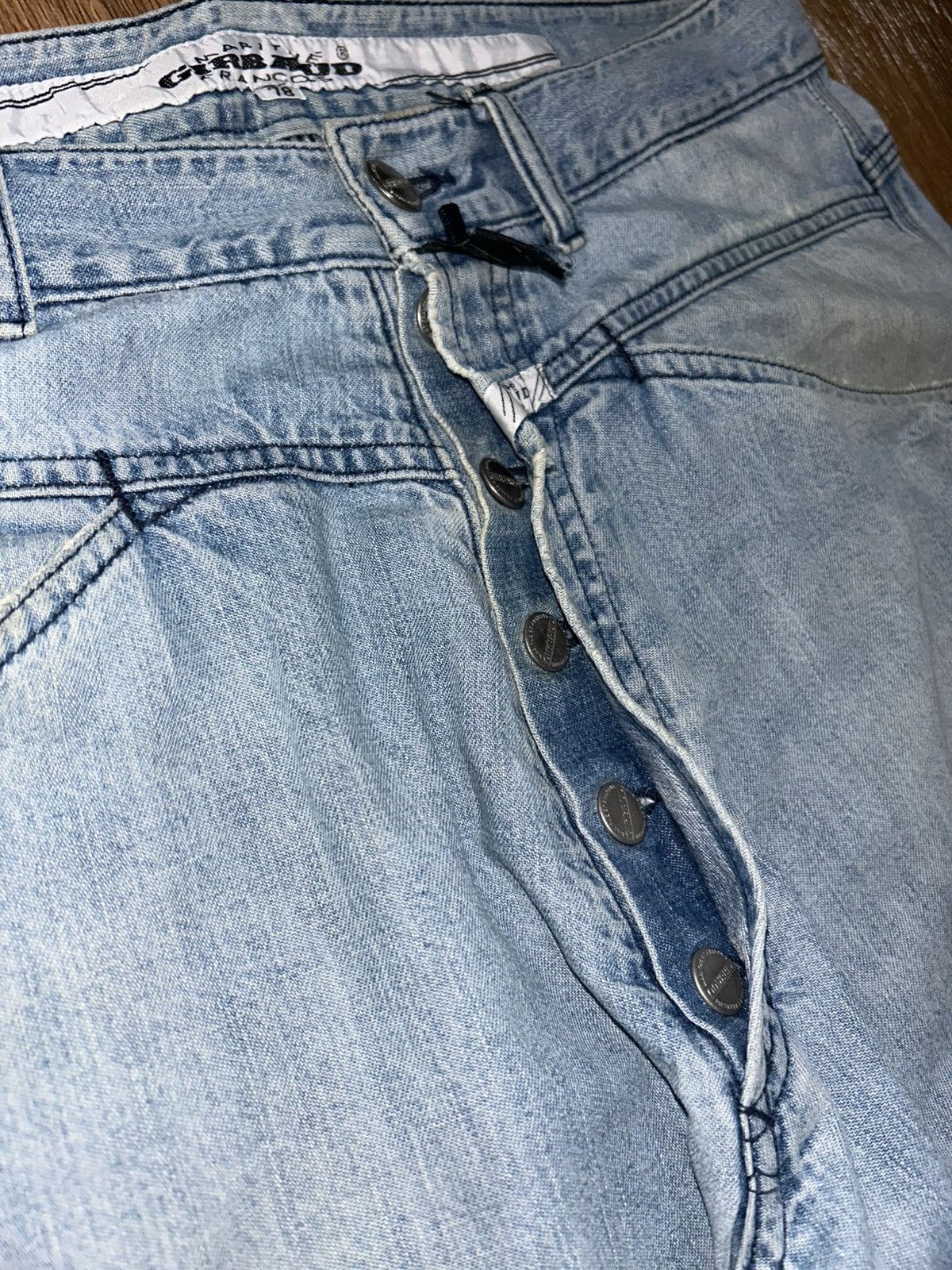 Marithe + Francois Girbaud Marithe Francois Girbaud Stone Washed Baggy Faded Blue Jeans Size 30" / US 8 / IT 44 - 5 Thumbnail