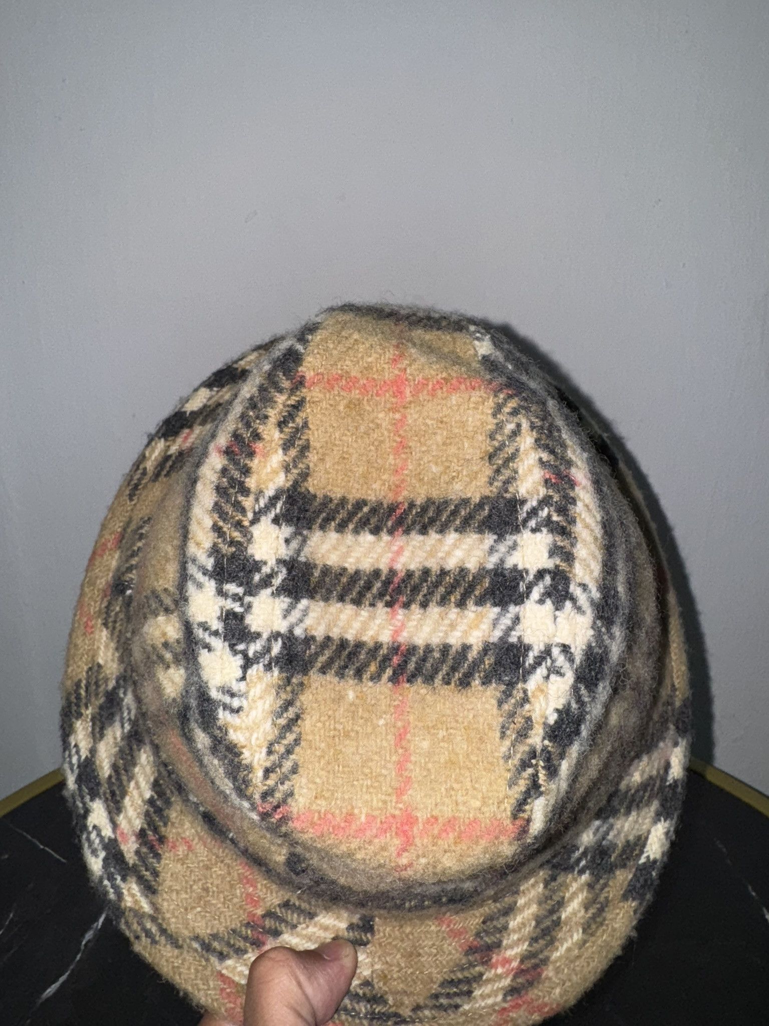 Burberry × Designer Burberry Fedora Hat Size S Nova Checked Wool Size ONE SIZE - 3 Thumbnail