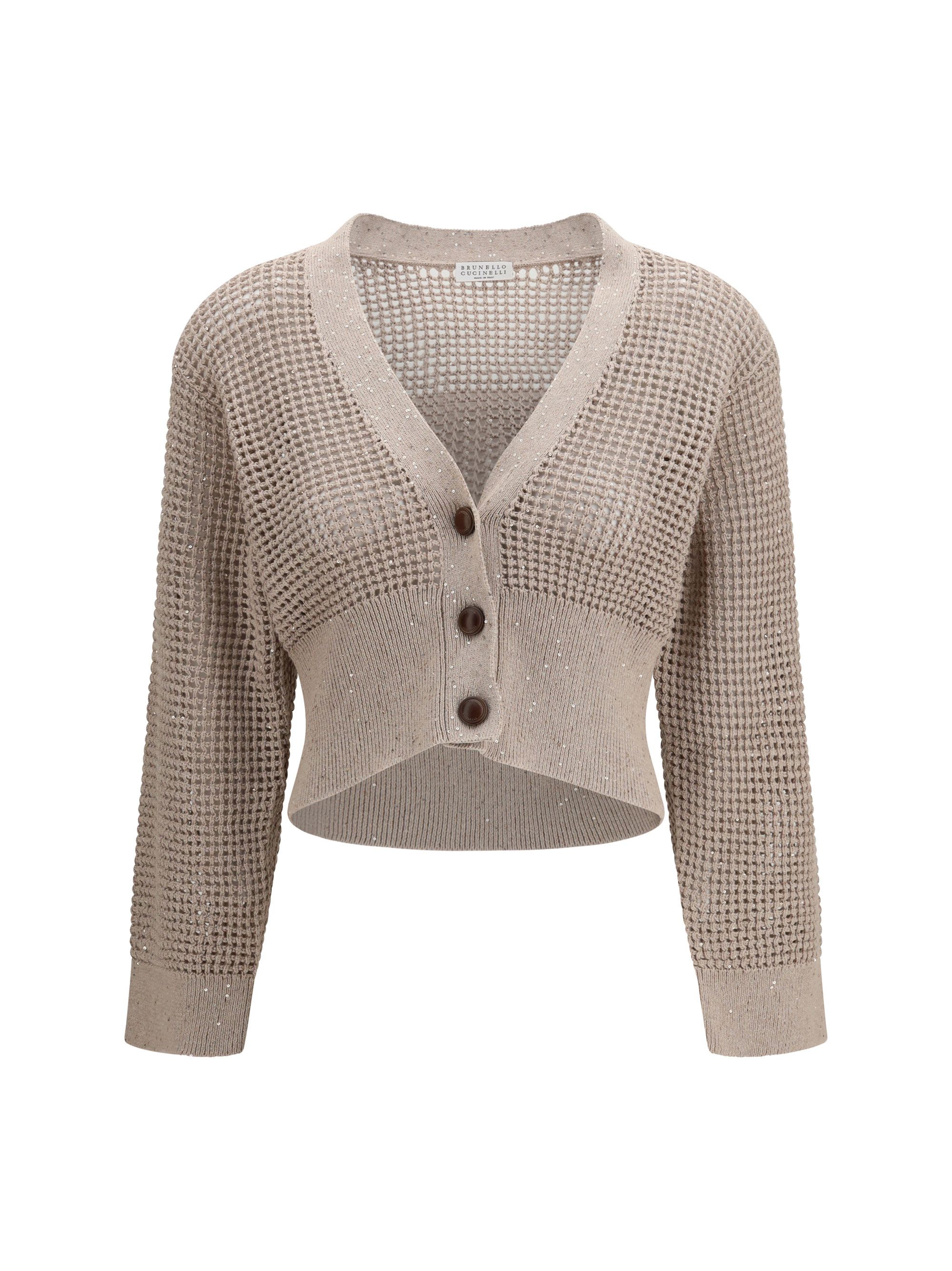 Brunello Cucinelli Sequined mesh Cardigan Size L / US 10 / IT 46 - 1 Thumbnail