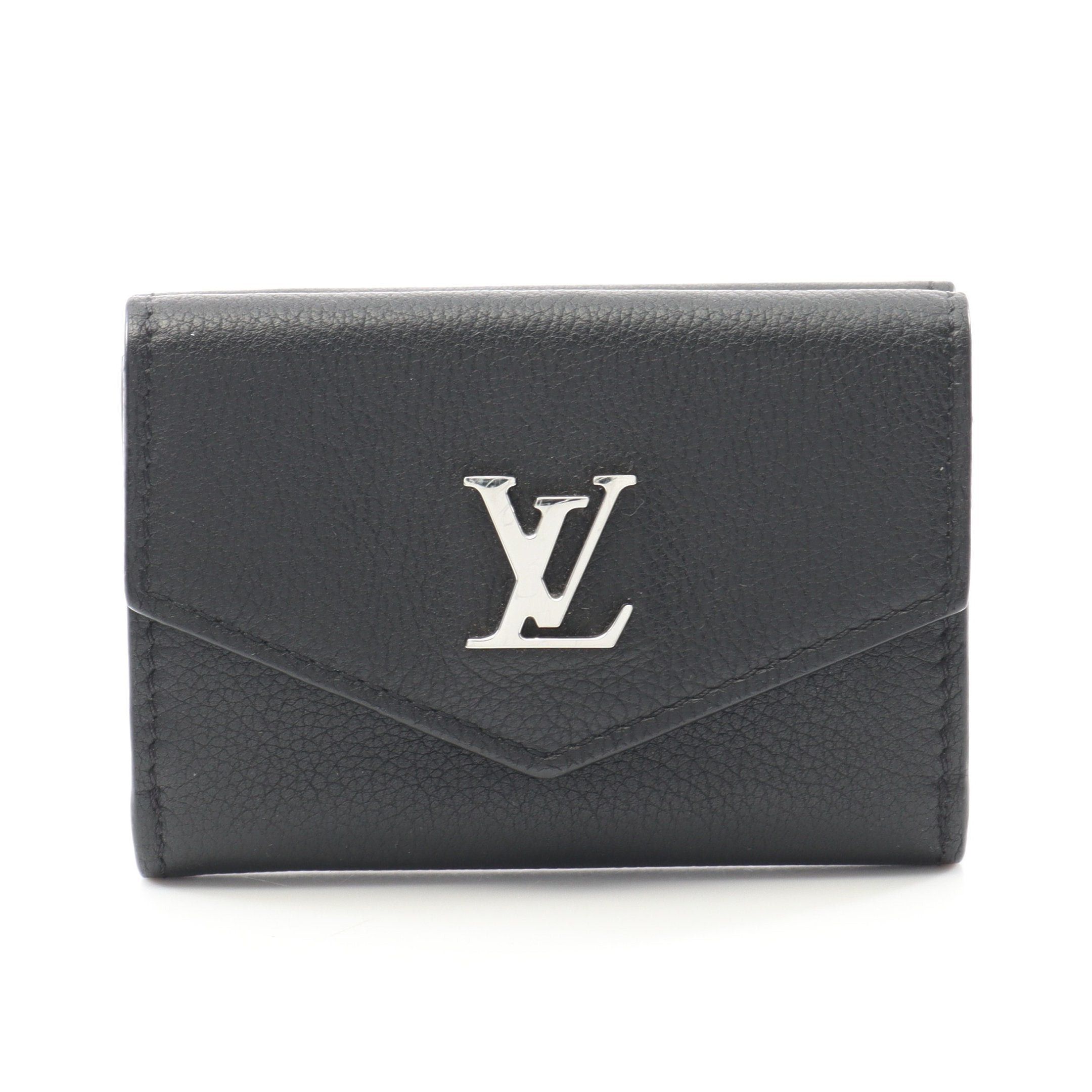 Louis Vuitton Louis Vuitton Portefeuil Lock Mini Noir Trifold Wallet Leather Black Size ONE SIZE - 1 Thumbnail