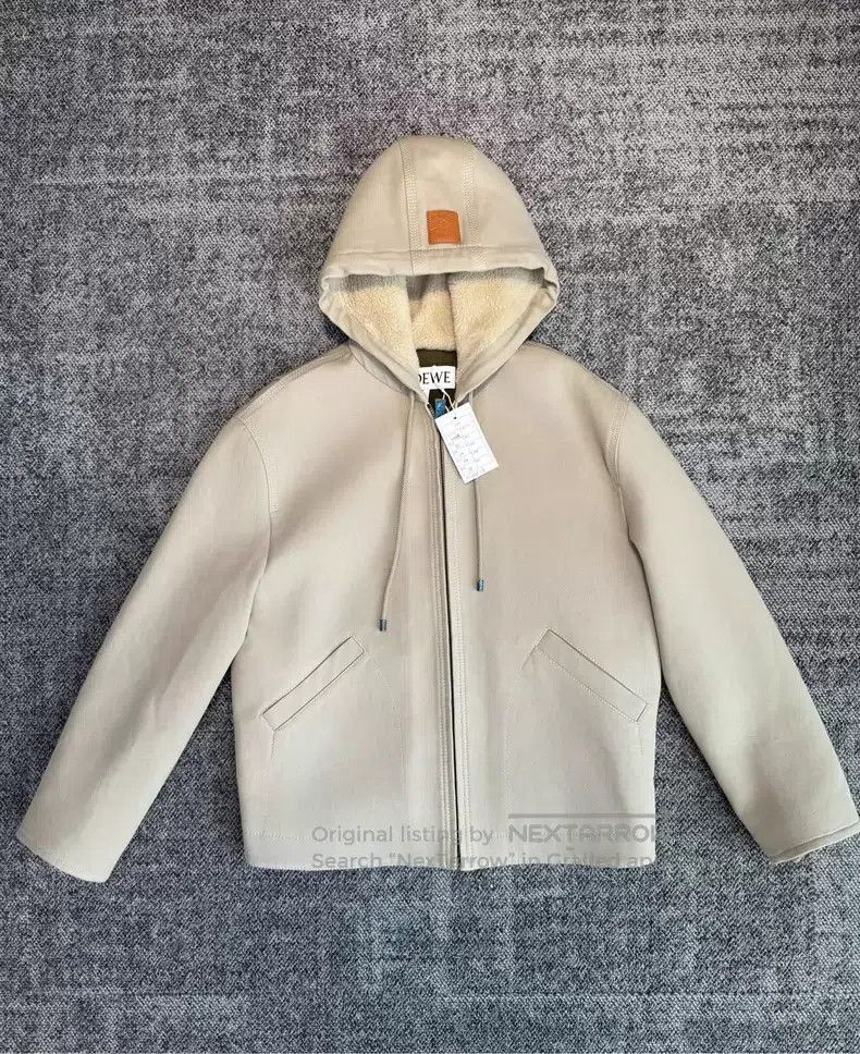 Loewe Loewe Solid Color Hooded Zip-Up Casual Jacket, Men's, Ligh Size US S / EU 44-46 / 1 - 1 Thumbnail