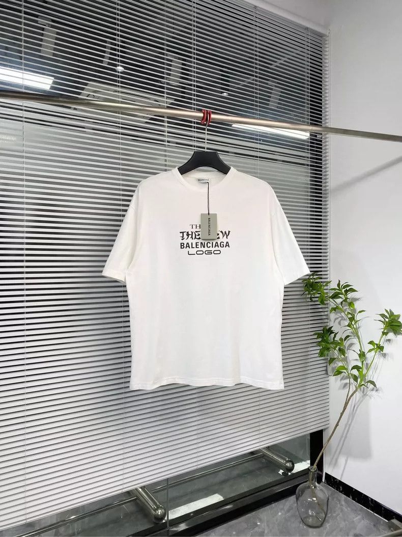 Balenciaga Short Sleeve T-Shirt with Front and Back Letter