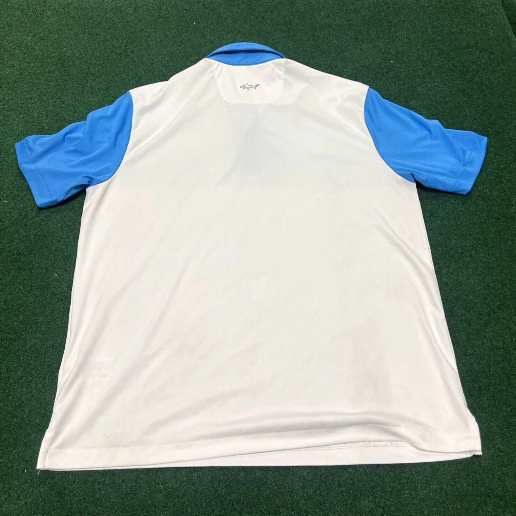 Vintage Greg Norman Polo Shirt Mens XL Play Dry White Blue Short Sleeve Adult Golf Size US XL / EU 56 / 4 - 7 Thumbnail