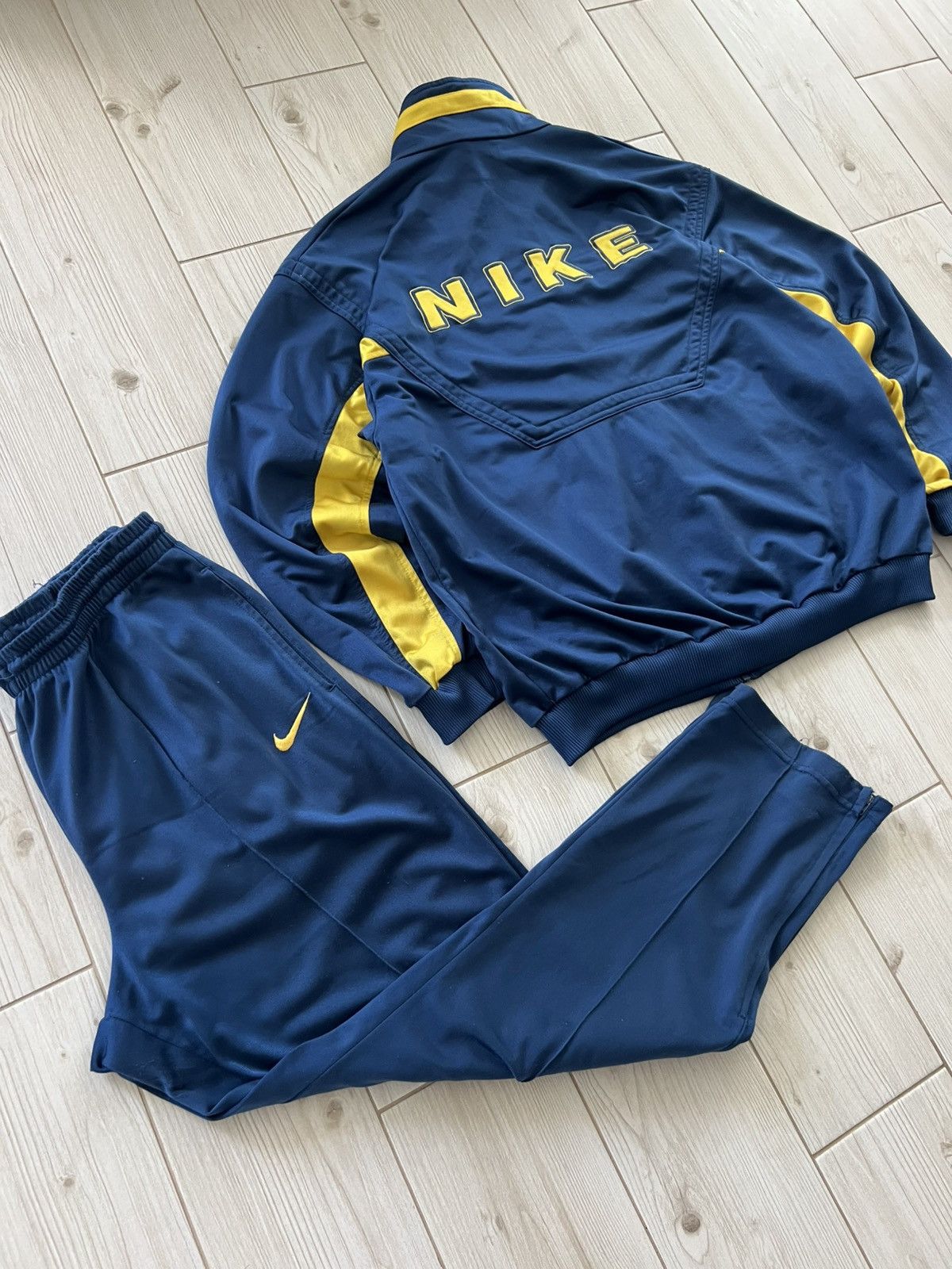 Nike Nike Track Suit Vintage Jacket Pants 90’s Yellow Vintage Size US M / EU 48-50 / 2 - 3 Thumbnail