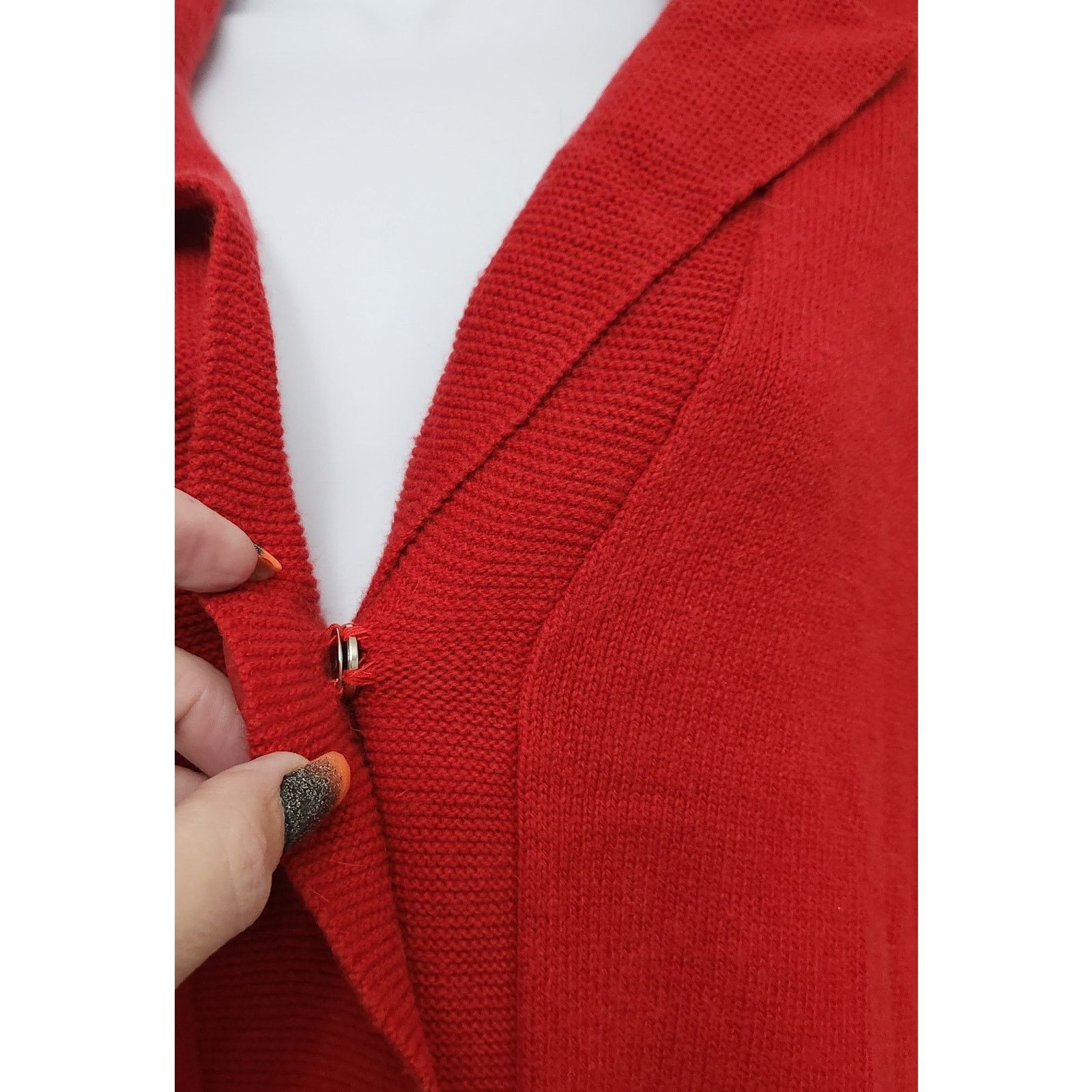 Other Jones New York Sport Red Button Cardigan Small Wool Blend Size S / US 4 / IT 40 - 2 Thumbnail