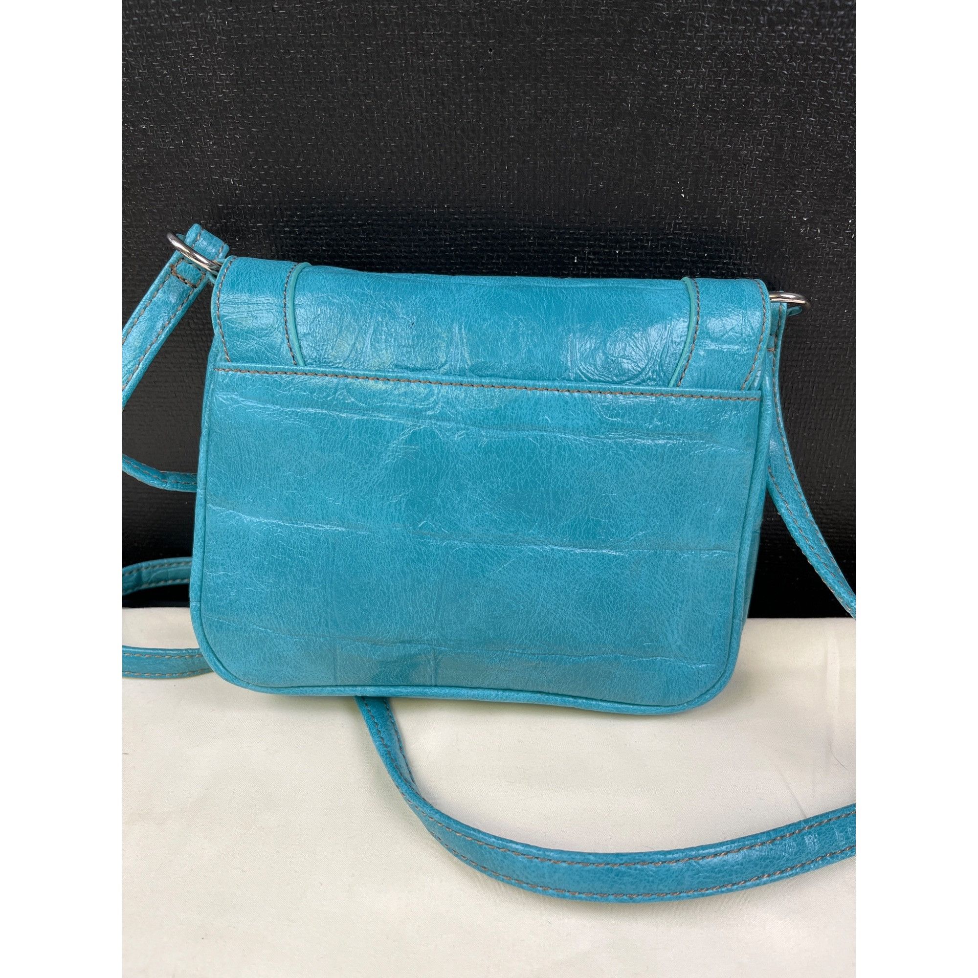 Nine West Nine West Women's Blue Turquoise Leather Crossbody Mini Bag Size ONE SIZE - 2 Thumbnail