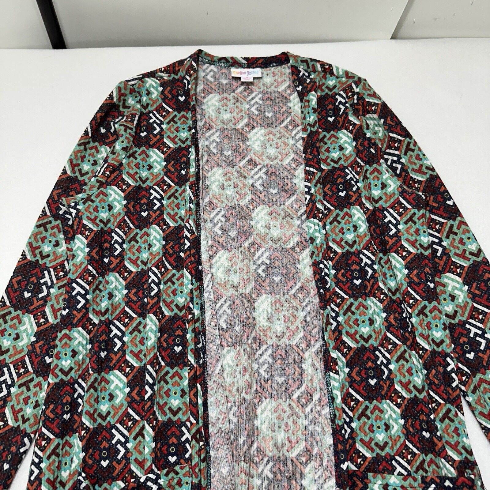 Other LuLaRoe Sarah Small Duster Cardigan Sweater Pocket Geometric Size S / US 4 / IT 40 - 2 Thumbnail
