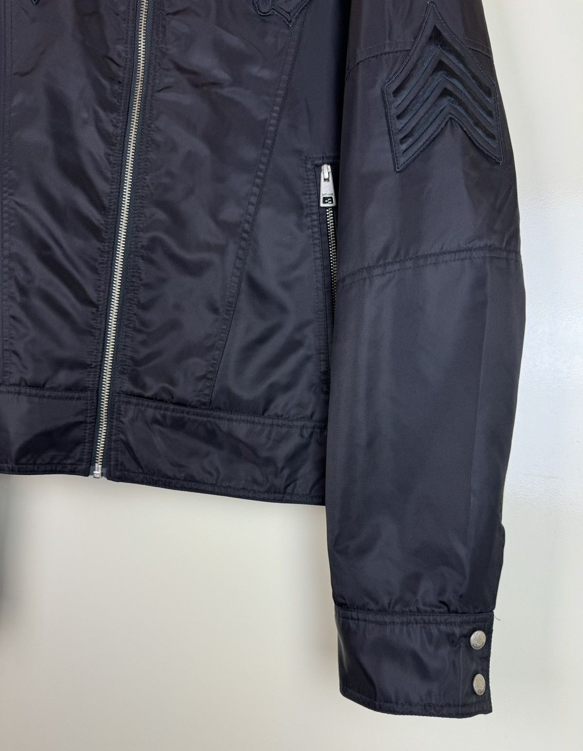 Just Cavalli Just Roberto Cavalli nylon black bomber jacket car coat M Size US M / EU 48-50 / 2 - 3 Thumbnail