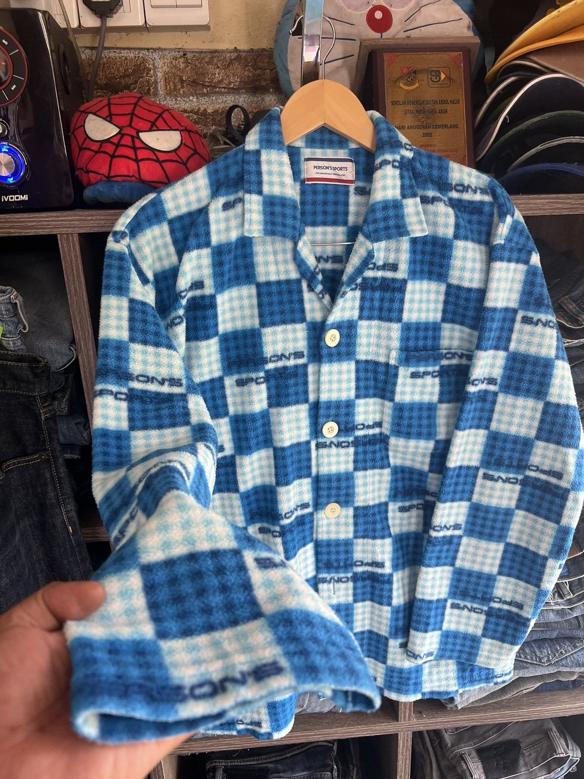 PERSON'S 🔥Person’s Sports Fleece Button Shirt Size US L / EU 52-54 / 3 - 7 Thumbnail