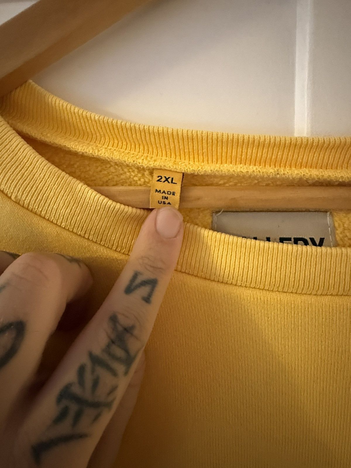 Gallery Dept. Gallery Dept. Yellow Sweatshirt Size US XXL / EU 58 / 5 - 7 Thumbnail