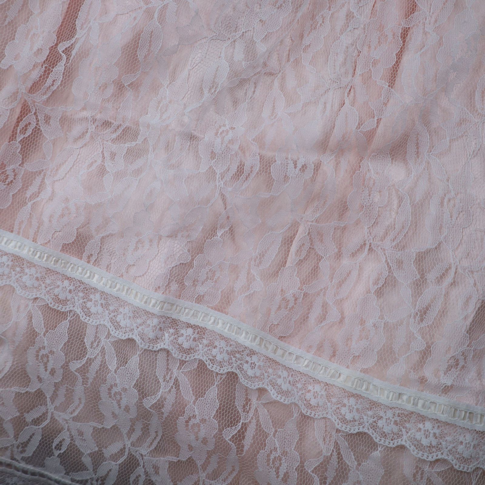Vintage VTG Gunne Sax by Jessica McClintock Lace Over Statin Dress Size L / US 10 / IT 46 - 9 Thumbnail