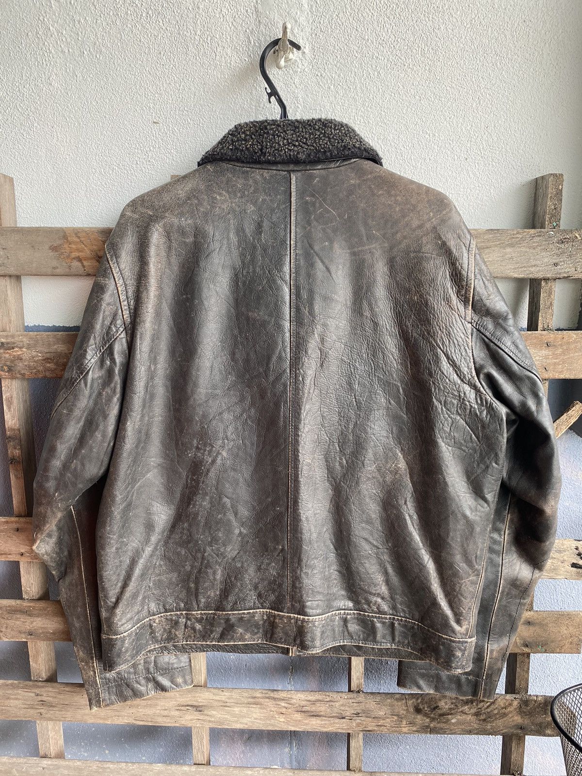Gap Vintage Gap Sun Faded Leather Jacket Size US M / EU 48-50 / 2 - 4 Thumbnail