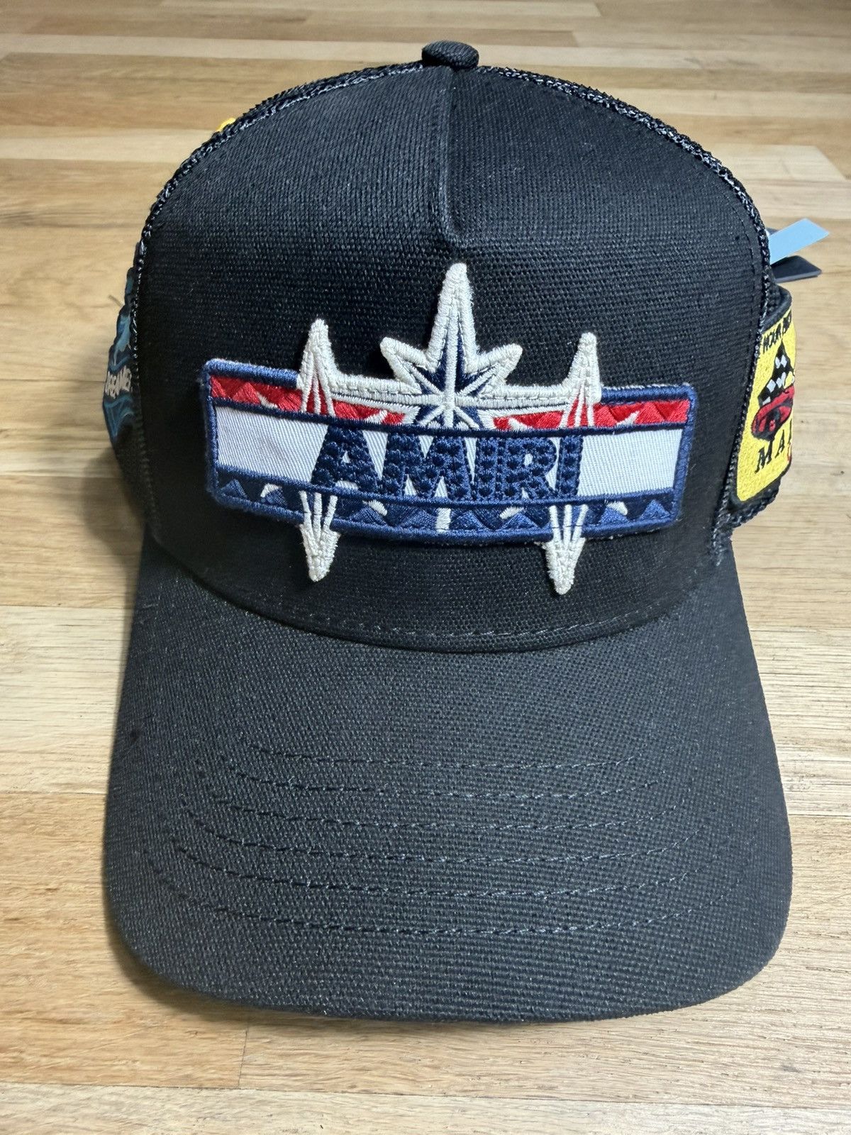 Amiri Amiri Station Patch Trucker Hat Black Size ONE SIZE - 1 Thumbnail