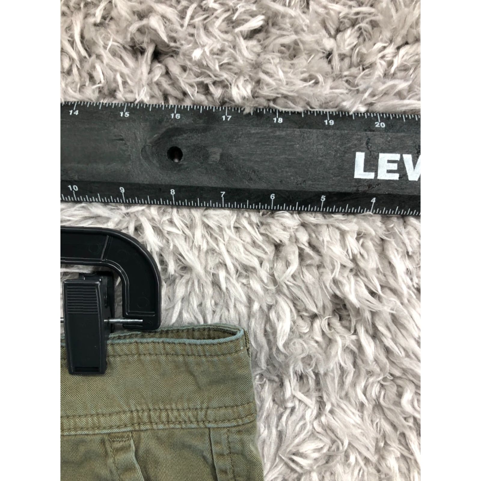 Lee Lee Cargo Shorts Womens Size 16 Mid Rise Medium Green Hook Eye Casual 5-Pocket Design Cotton Regular Size 38" / US 16 / IT 52 - 2 Thumbnail