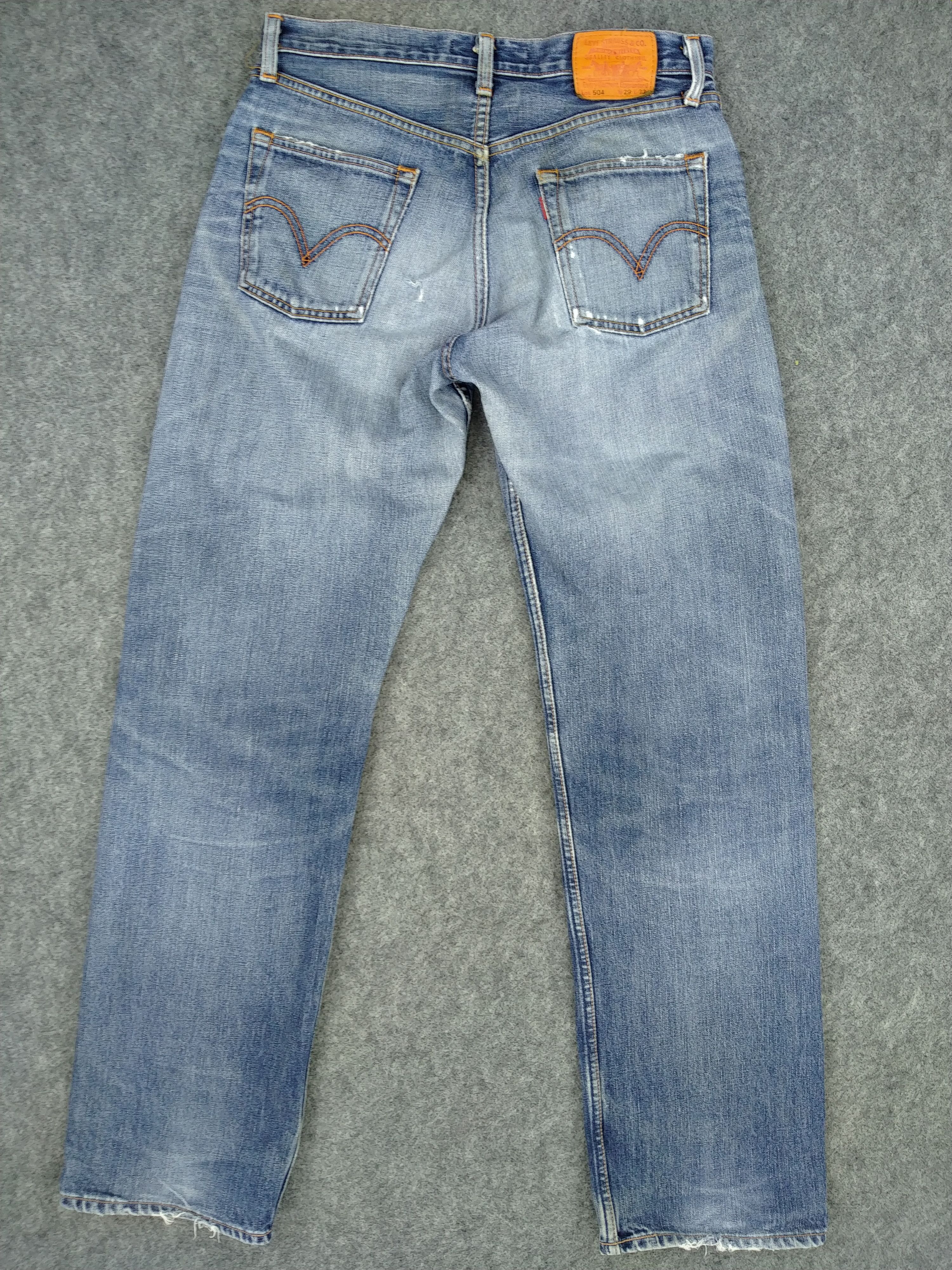 Levi's Blue Vintage Levi's 504 Distressed Denim 32x34 -JN208 Size US 32 / EU 48 - 2 Thumbnail
