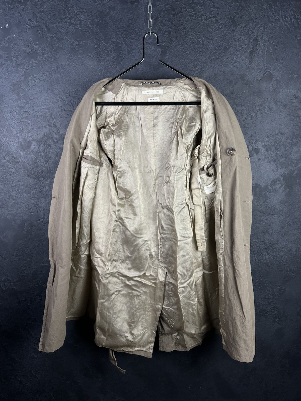 Marc Jacobs × Vintage MARC JACOBS Double-Breasted Belted Cotton Trench Coat Size XL / US 12-14 / IT 48-50 - 12 Thumbnail